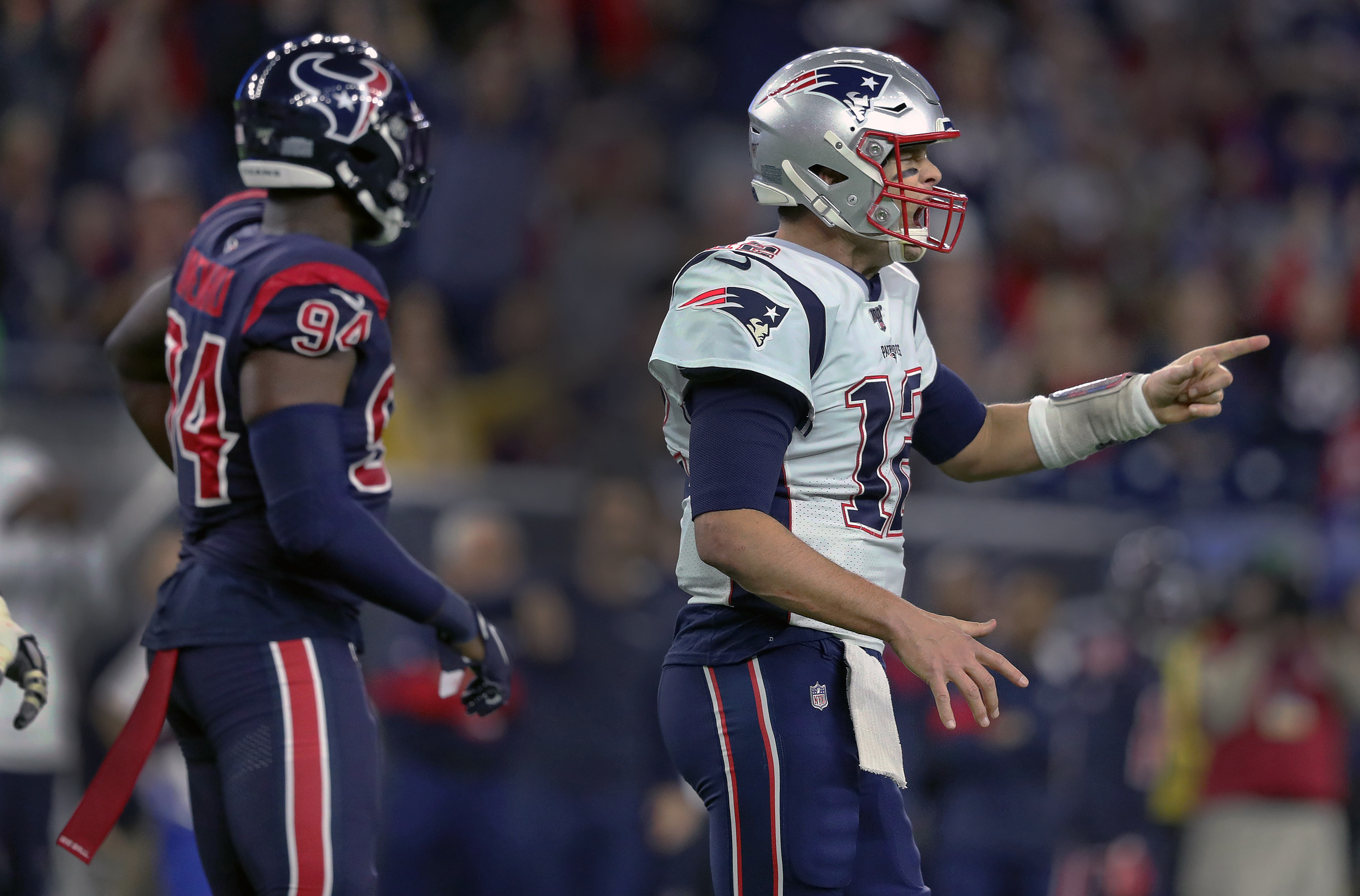 Tom Brady frequently appeared frustrated during Sunday’s game.