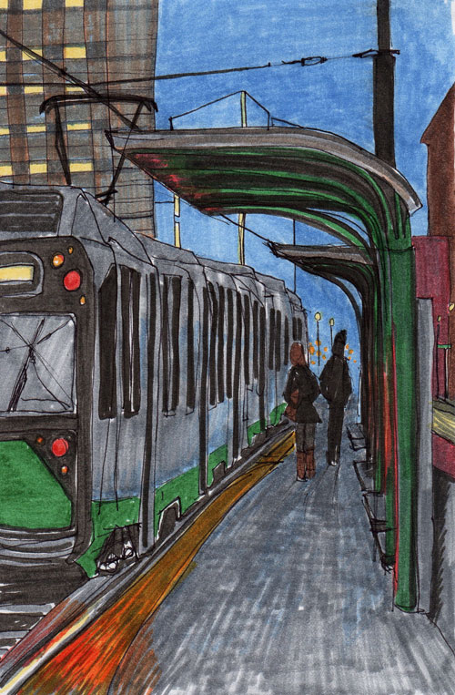 The artist’s take of Brigham Circle.