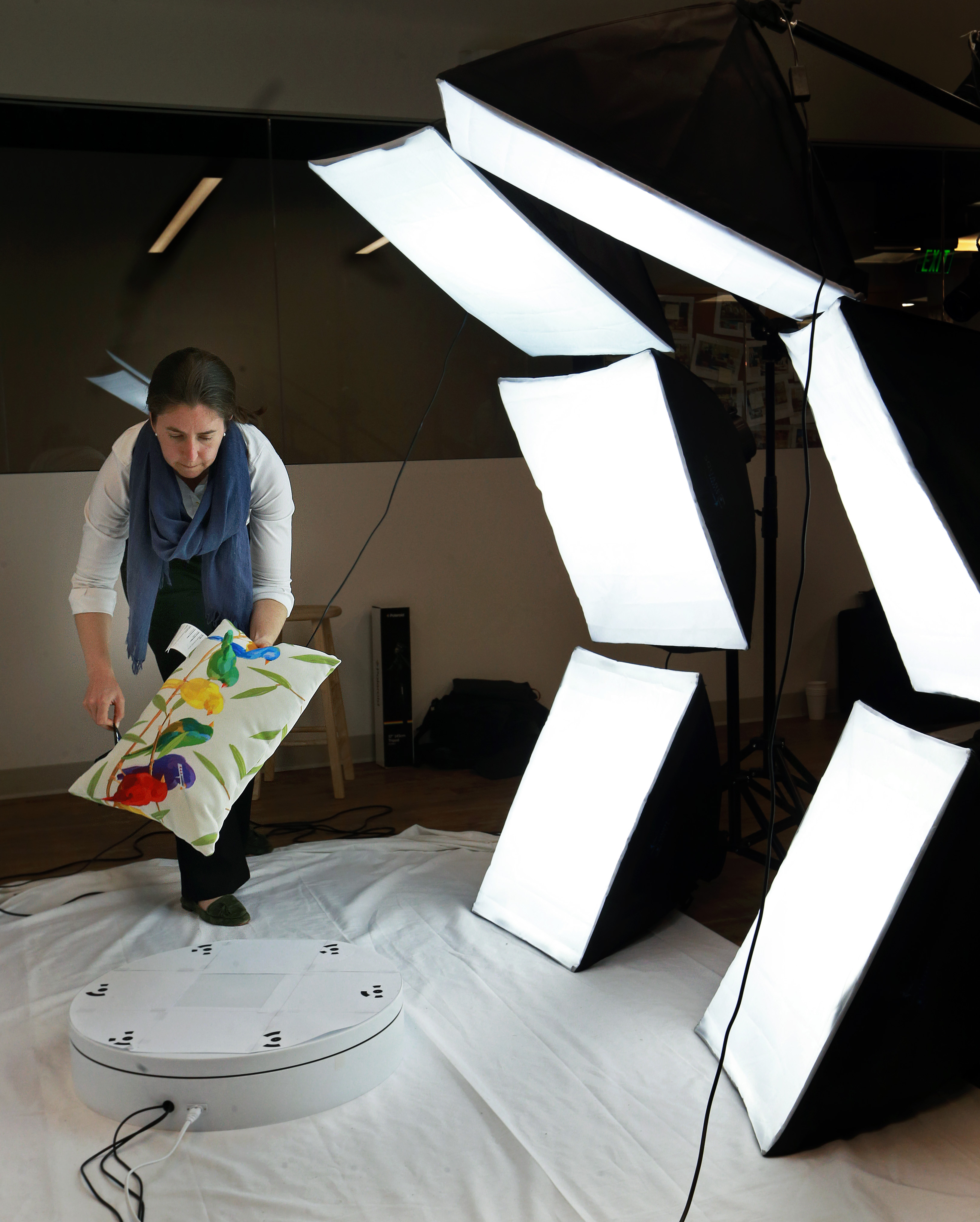 Each item will require about five to 10 minutes in front of the cameras, software engineer Rebecca Perry says, before it is turned into a 3-D model.
