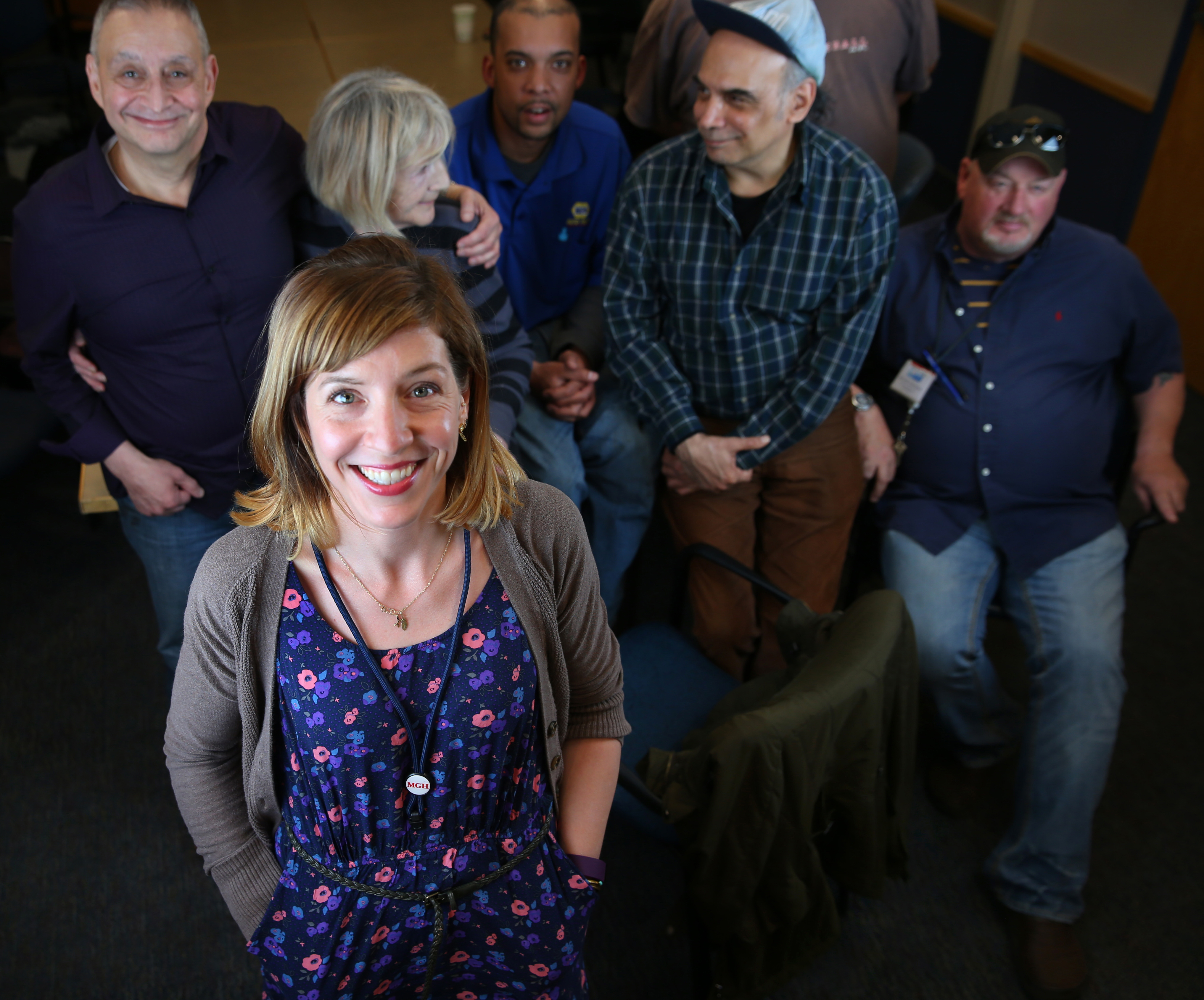 Raina connects with patients fighting substance abuse.