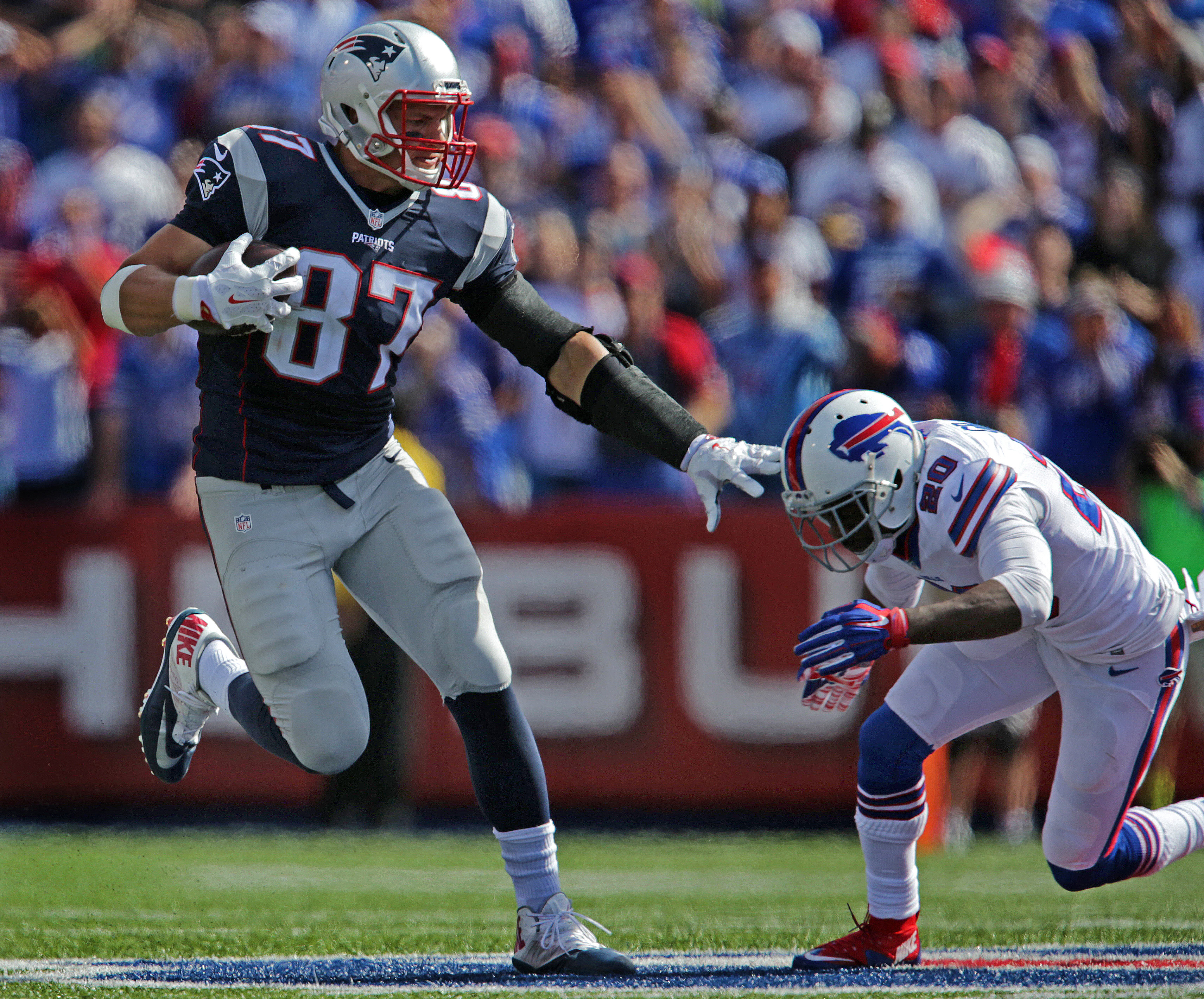 Rob Gronkowski had seven receptions for 113 yards in a Week 2 game vs. the Bills.