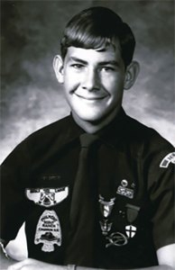 A young Tillerson in his Eagle Scout uniform.