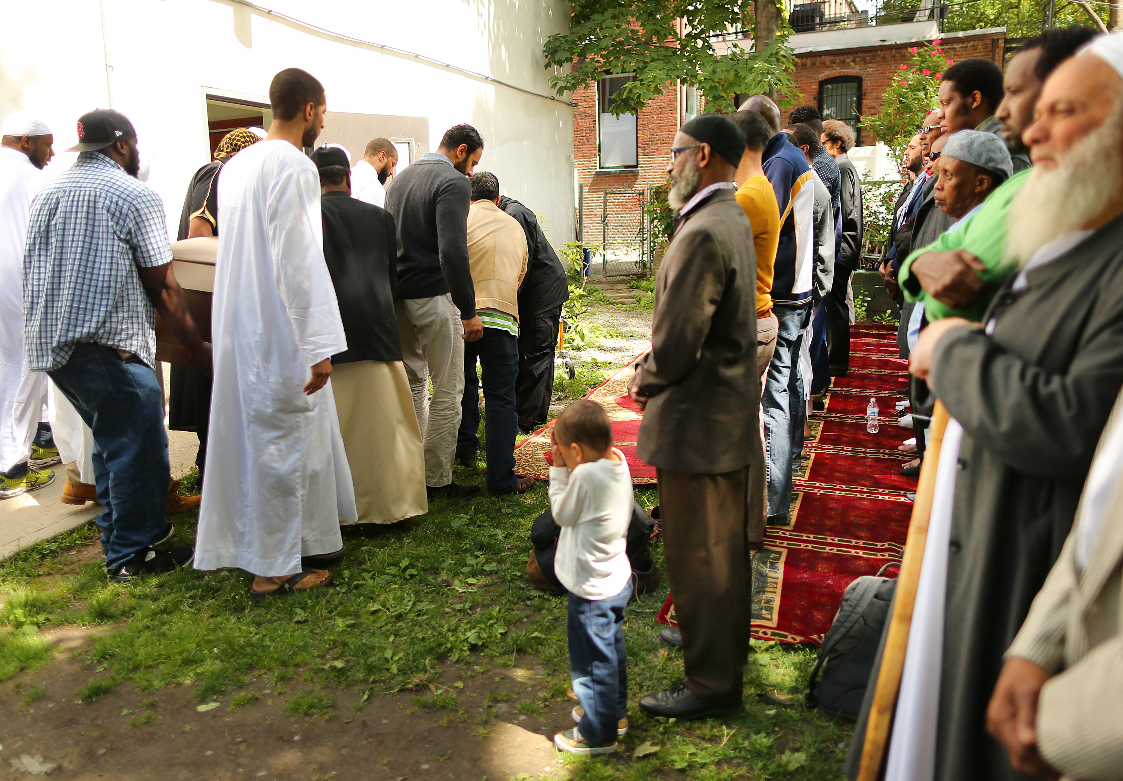 About 200 mourners attended the service at the Mosque for the Praising of Allah.