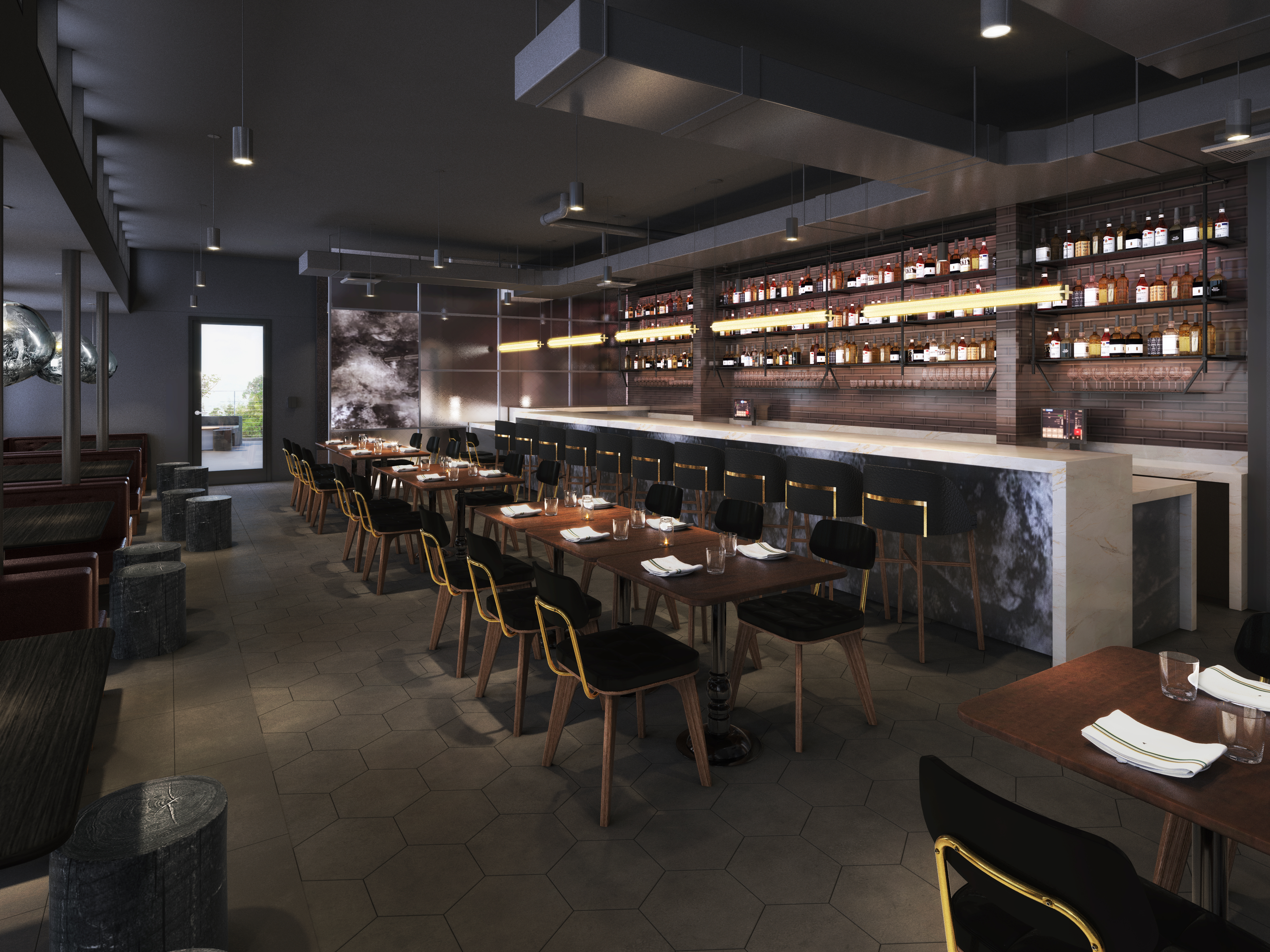 The Blue Owl, the rooftop bar that will be located on top of the 907 Main hotel when it opens in spring 2020.