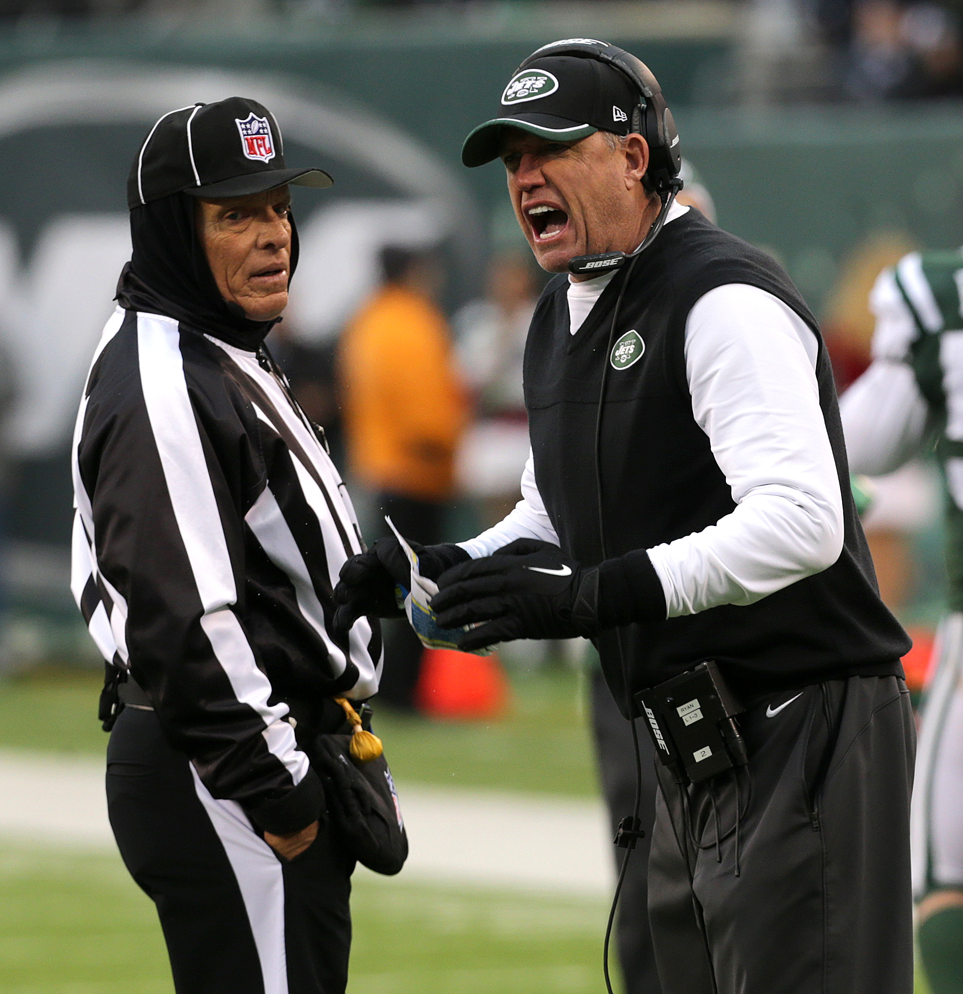 Rex Ryan was incensed after a video review upheld Jonas Gray’s touchdown run.