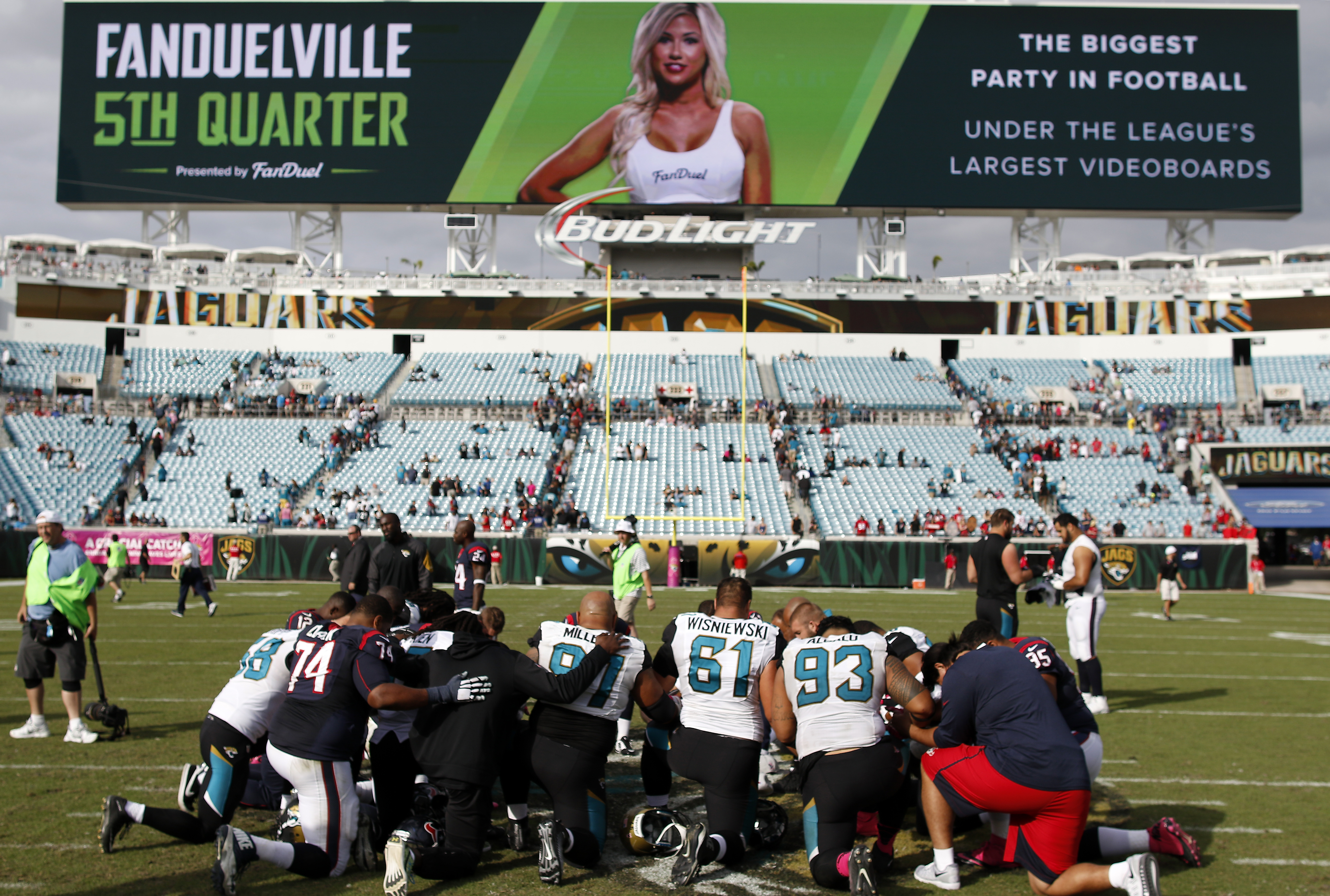 DraftKings and FanDuel have marketed their products aggressively in EverBank Field in Jacksonville.