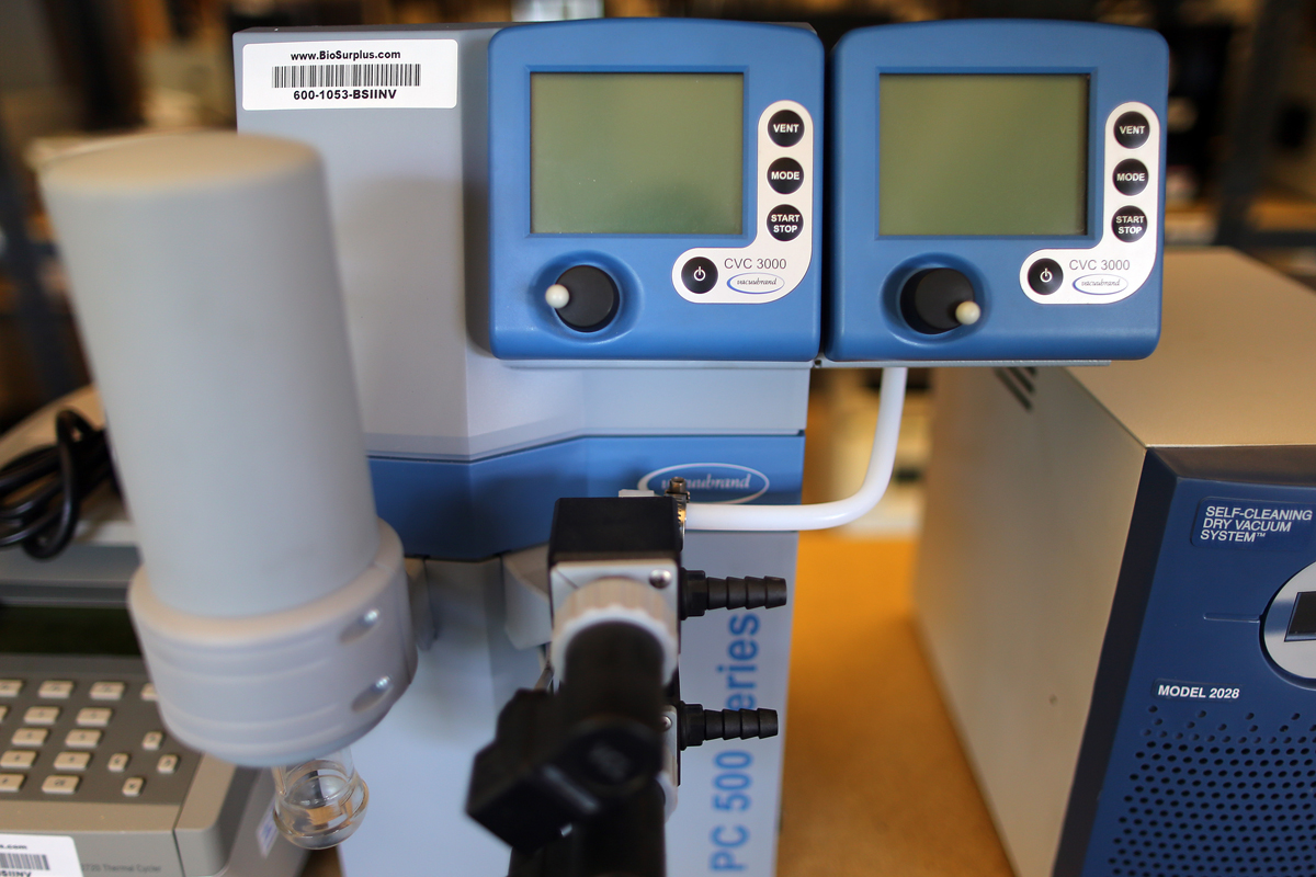 San Diego-based BioSurplus, which sells discount lab equipment like this dry vacuum system (above), opened its first East Coast location just outside Boston last year.