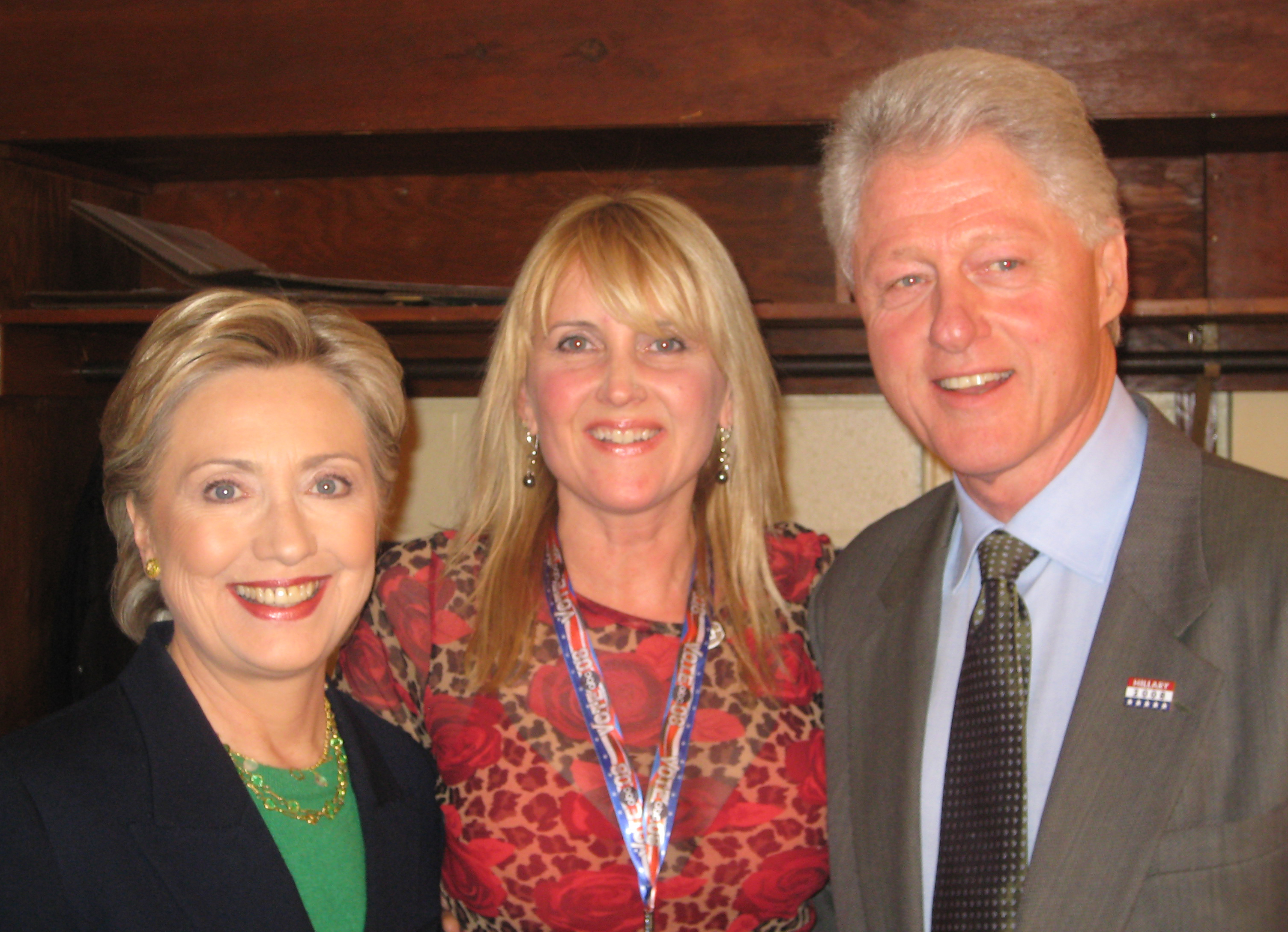 Kriss Blevens with Hillary and Bill Clinton.