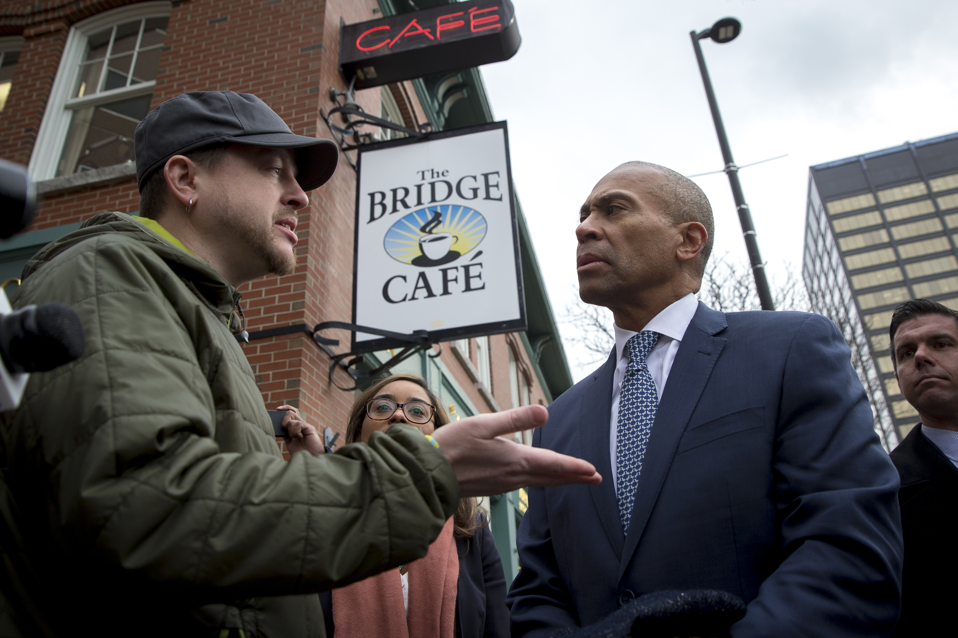 Deval Patrick placed his name on the ballot in New Hampshire on Thursday, and spoke with Jeremy Love at a stop in Manchester.