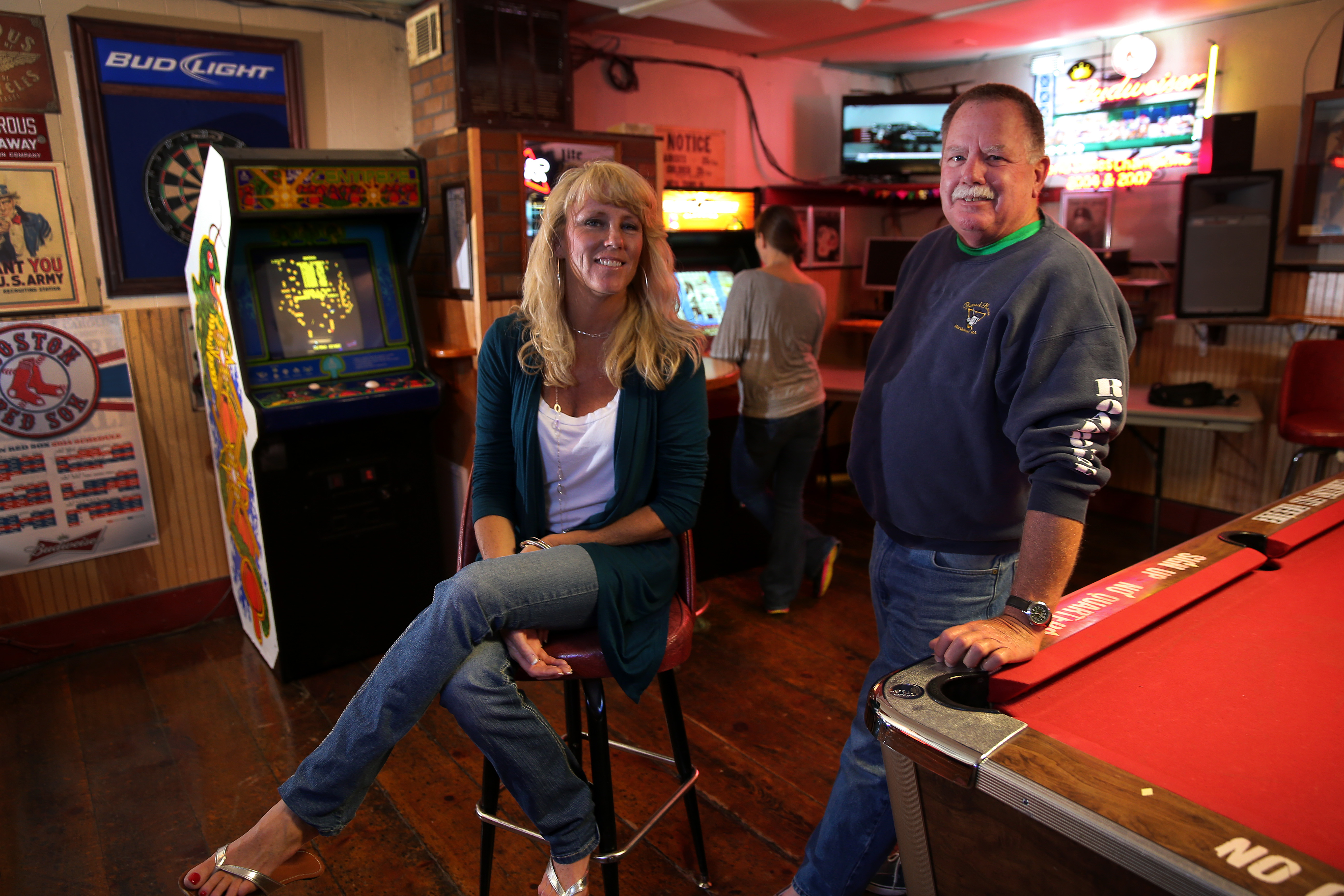 Kristin Croft, owner of the Roadhouse in Marshfield, called her father’s old partner, John Maguire, and asked him to take the arcade games out of storage when the town’s ban on video games ended.