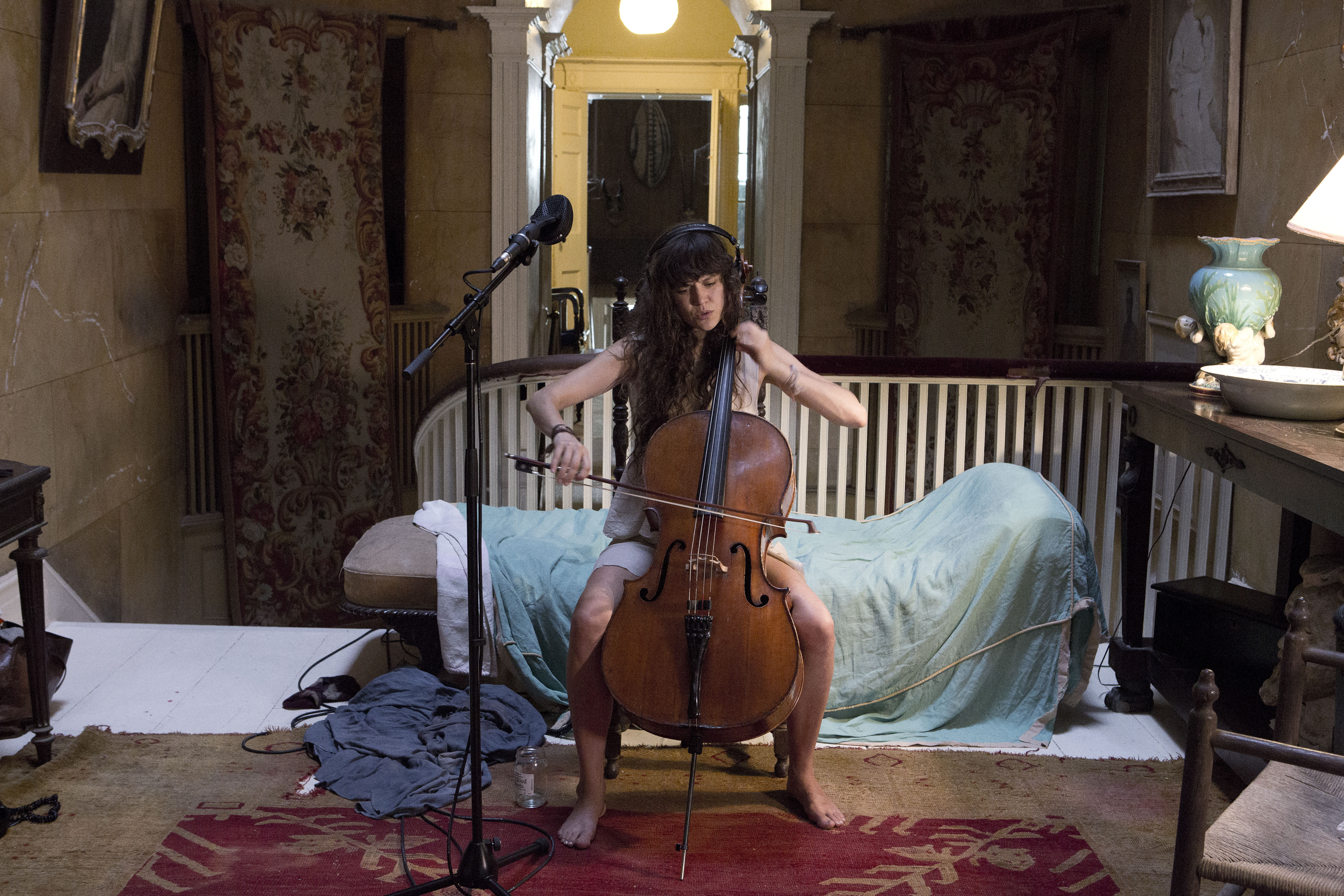 At the ICA, in a darkened room, eight large screens each present a view of a different room at Rokeby Farm, a 43-room stucco mansion emanating fraying splendor in Barrytown, N.Y.
