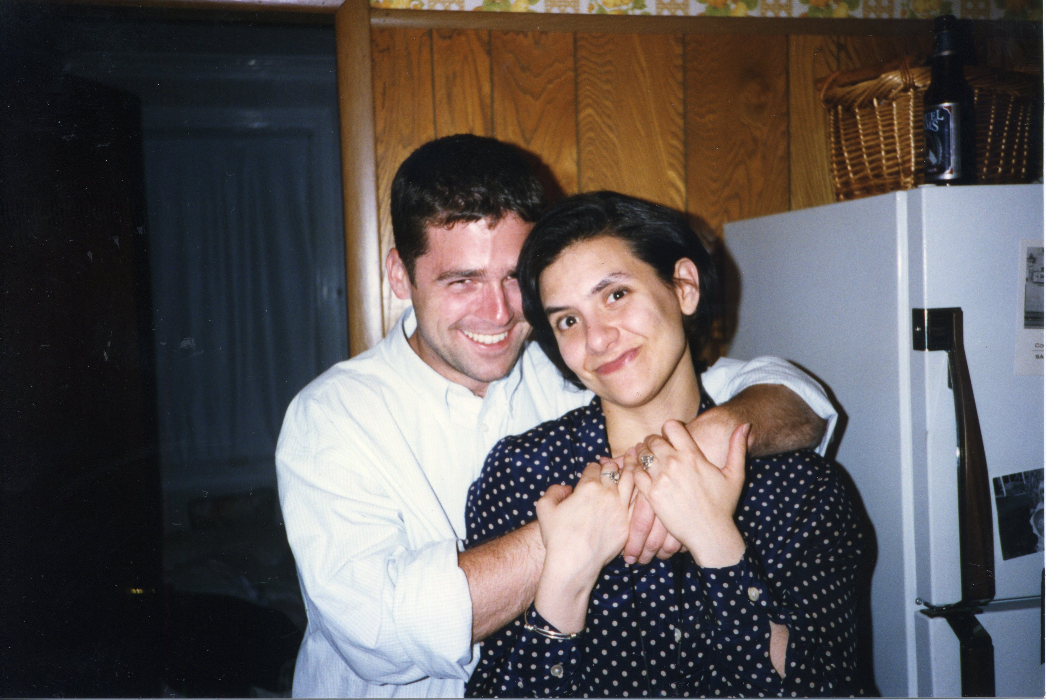 Gionfriddo and DuBois at her Providence apartment in 1997.