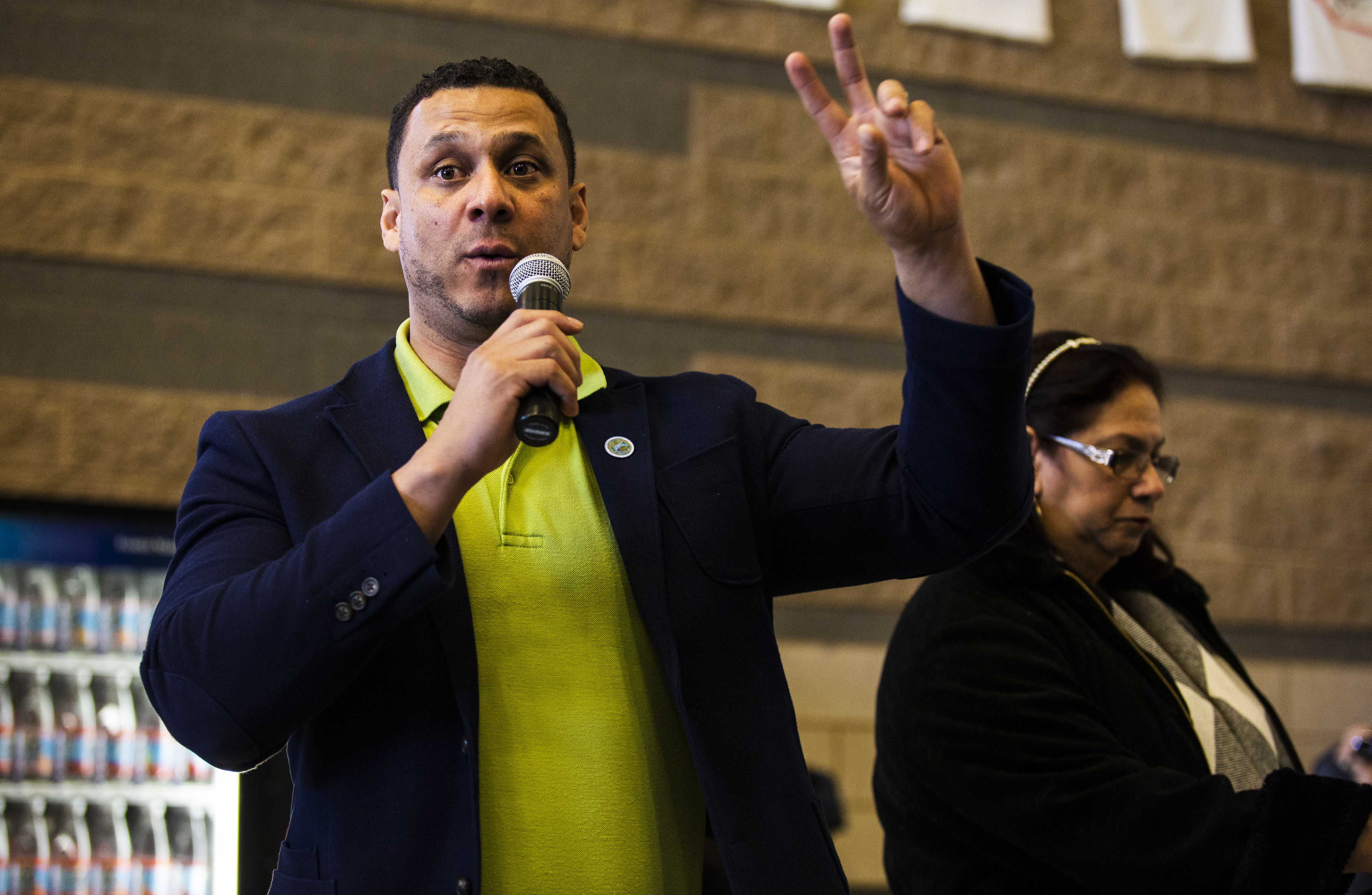 During Saturday’s meeting, a translator provided by Columbia Gas was inaccurately conveying what a resident was trying to tell Kempic, said Lawrence City Councilor Jeovanny A. Rodriguez (pictured).