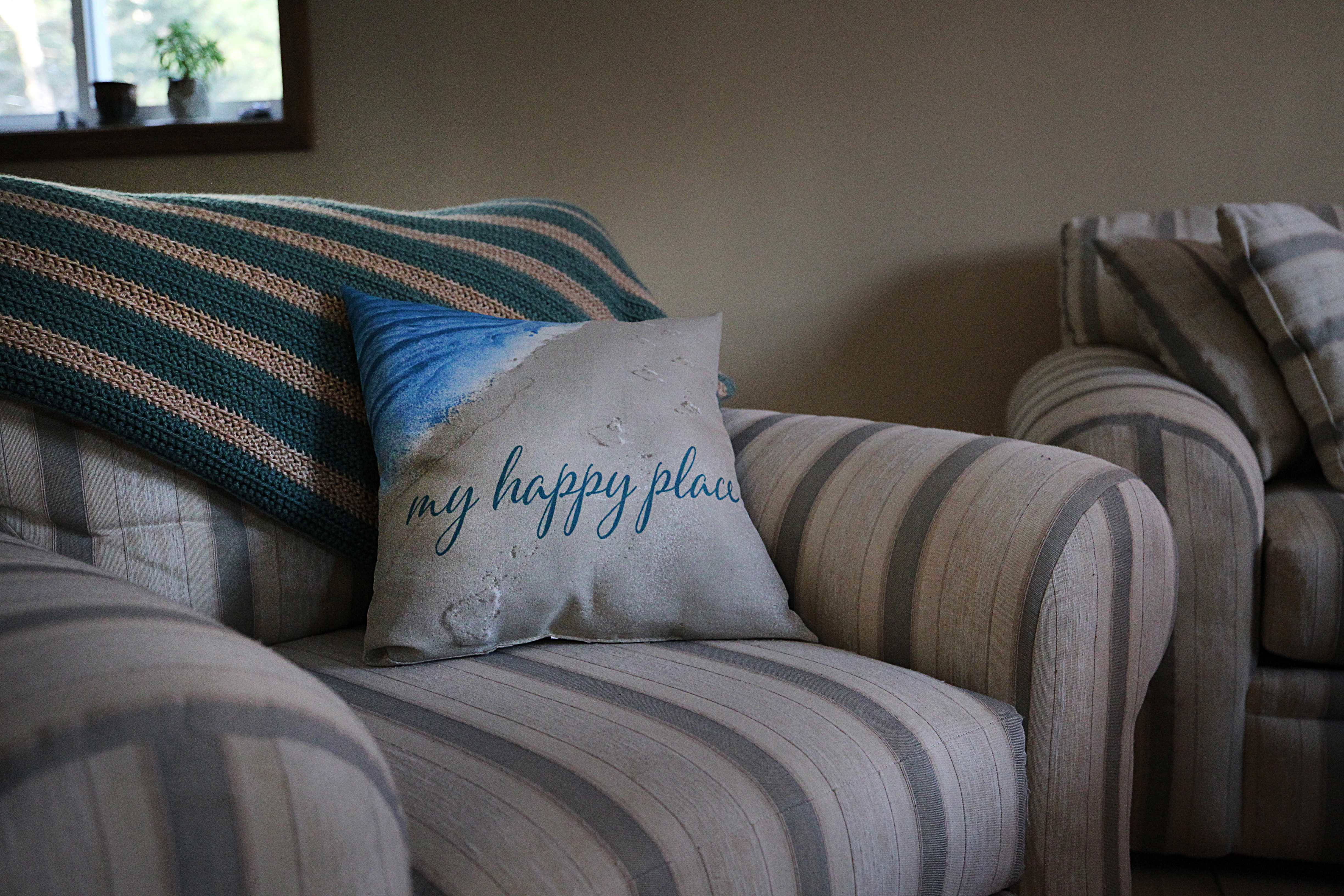 A pillow in DeFazio’s home described what she has vowed to create for herself.