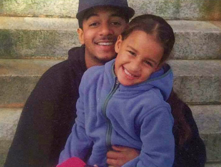 Aaron Brito with his daughter.