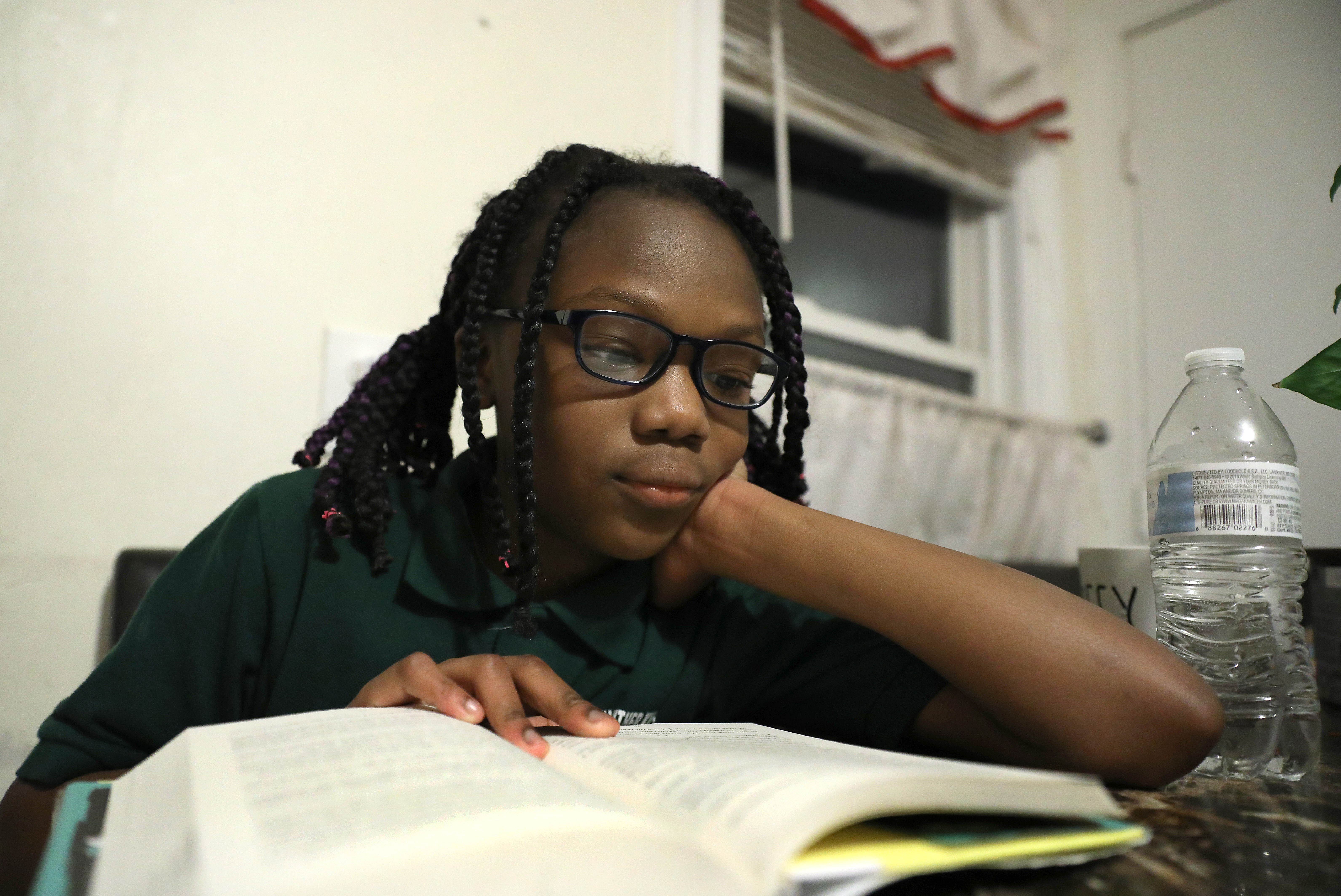 Ryah prepares for the exam mostly on her own.