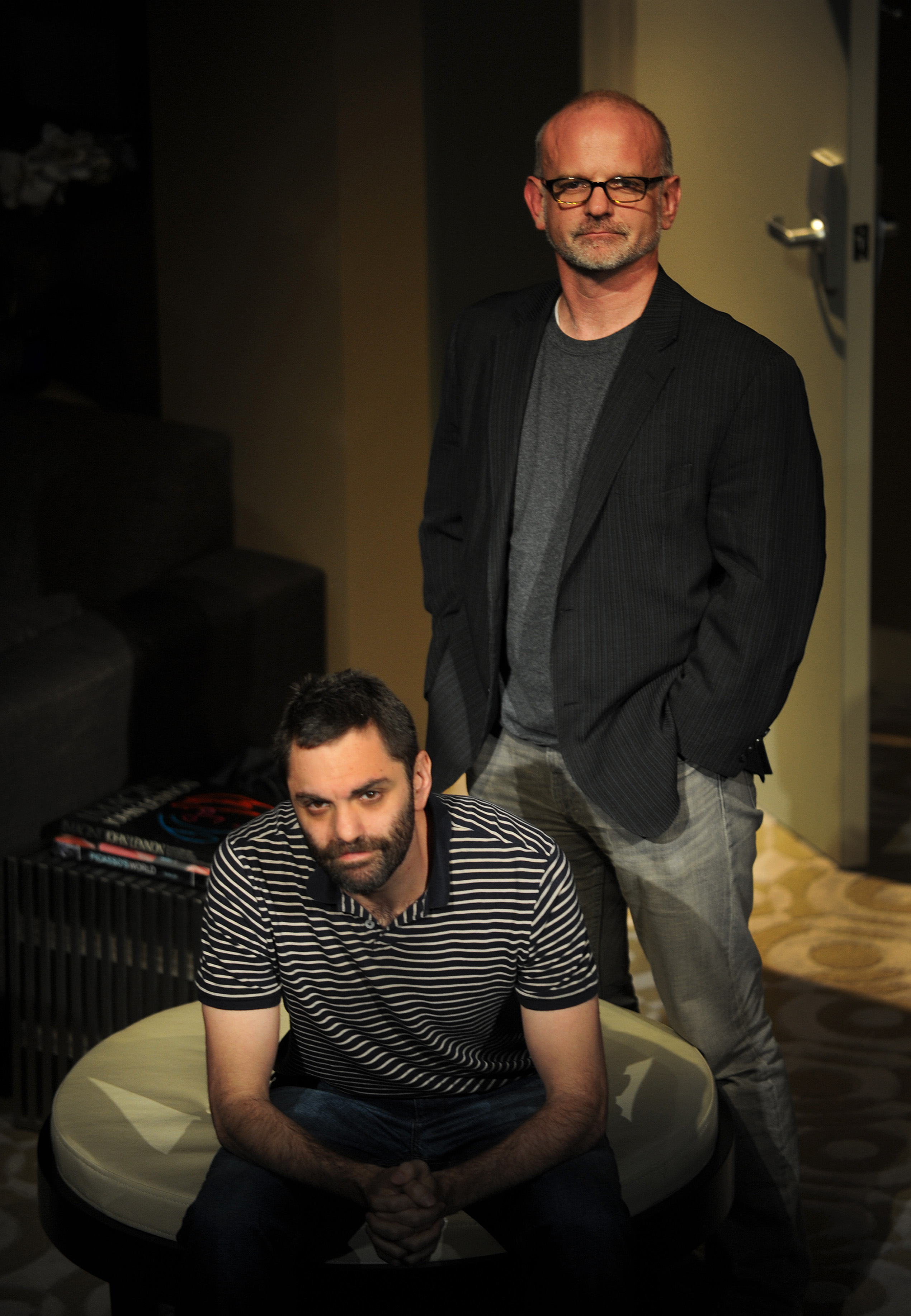 Playwright Christopher Shinn and director Michael Wilson at the Calderwood Pavilion.