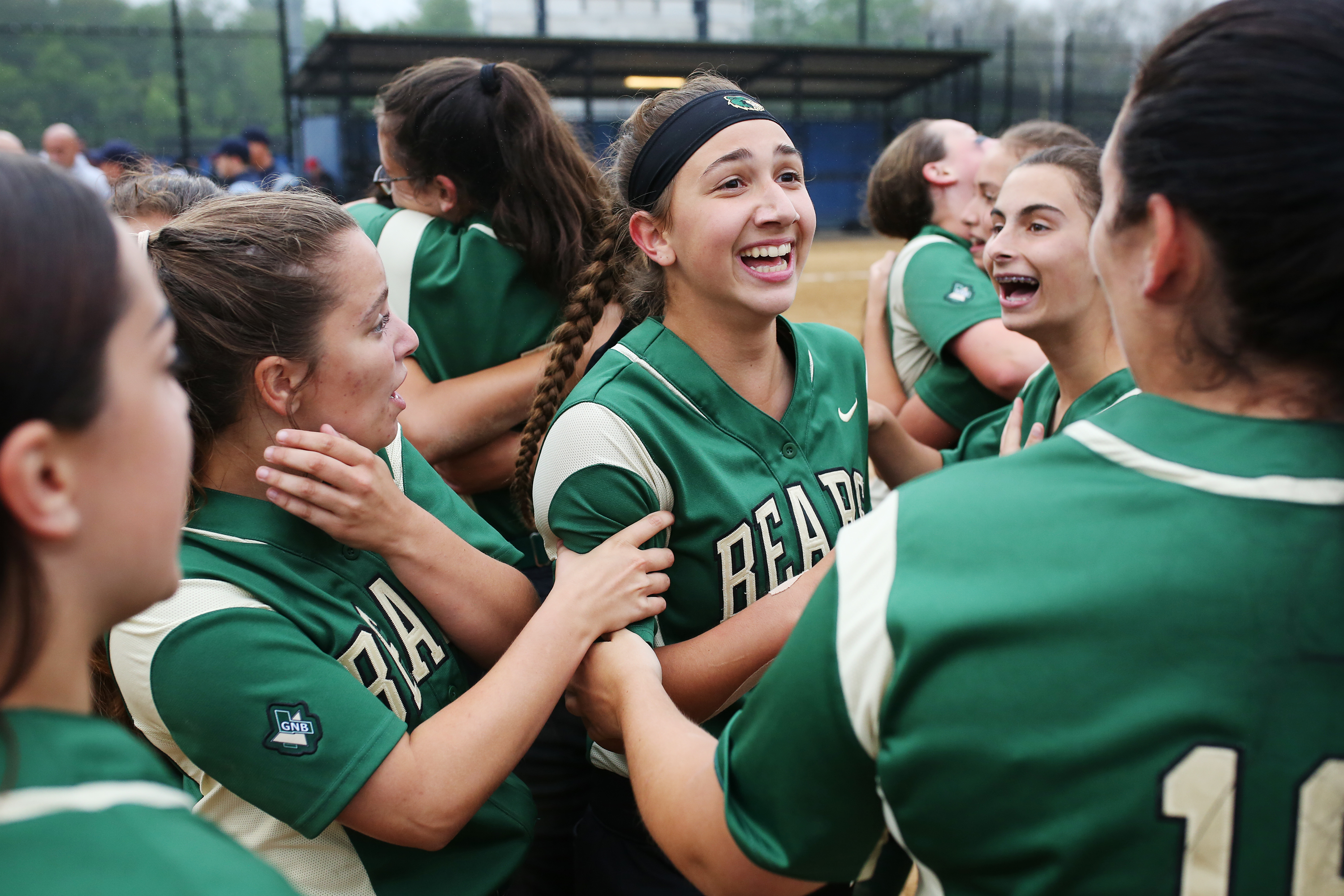 Greater New Bedford players celebrate their state title, the school’s first in Division 2.