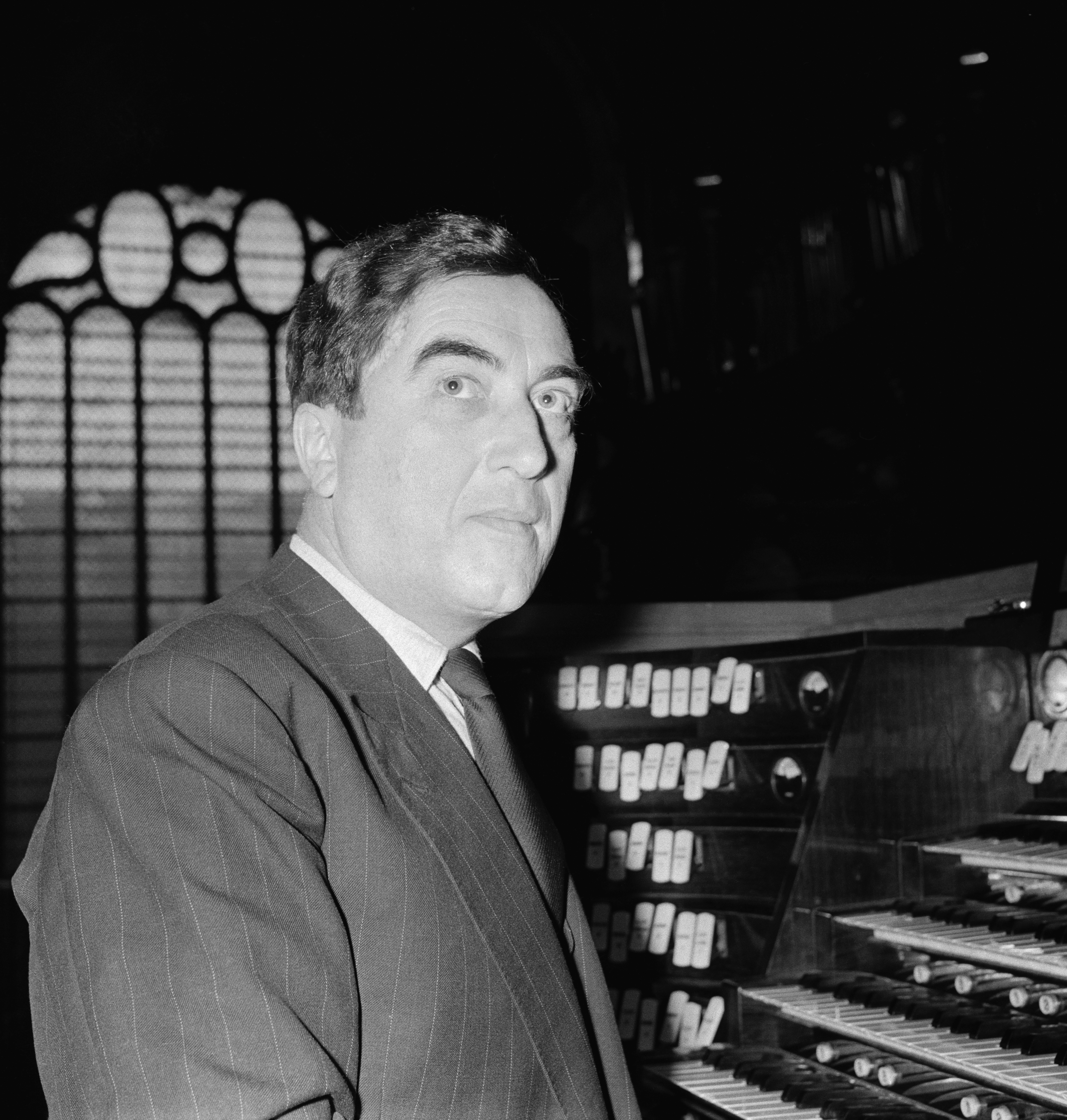 French organist and composer Maurice Duruflé in 1956.