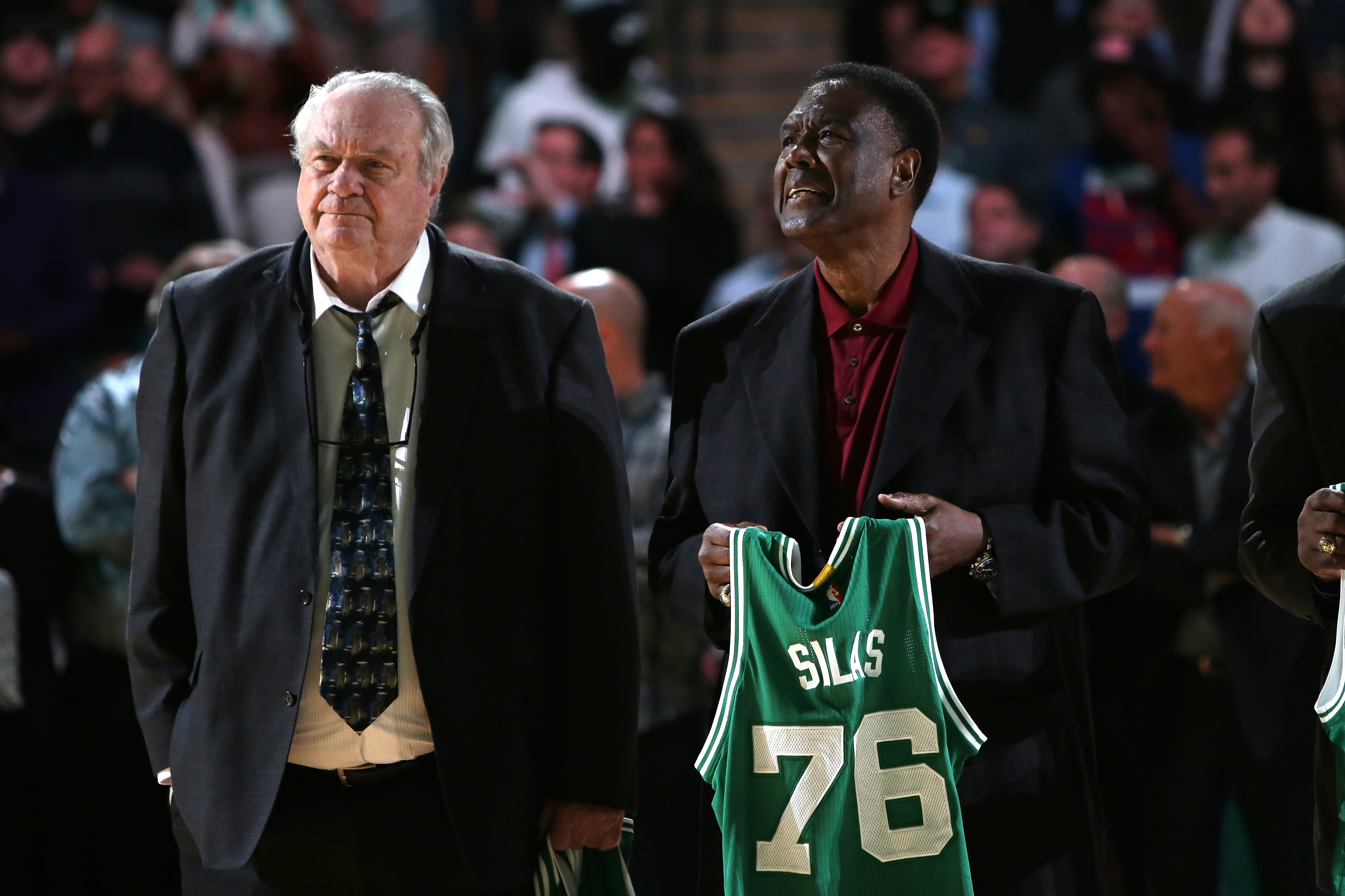 Bob Ryan had a contentious relationship at times with Tommy Heinsohn (left) but considered Paul Silas (right) a go-to guy for quotes.