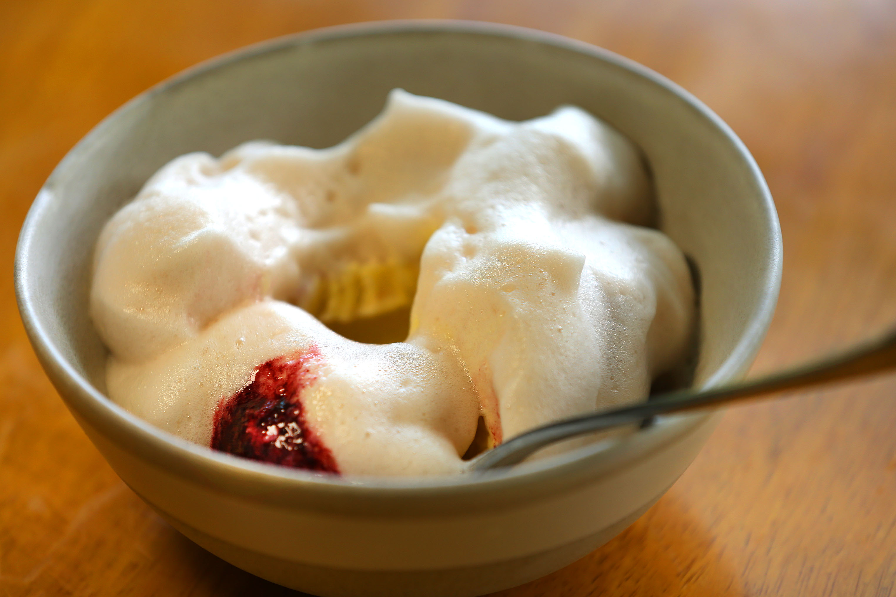 A dessert made with mulberries and sour beer.