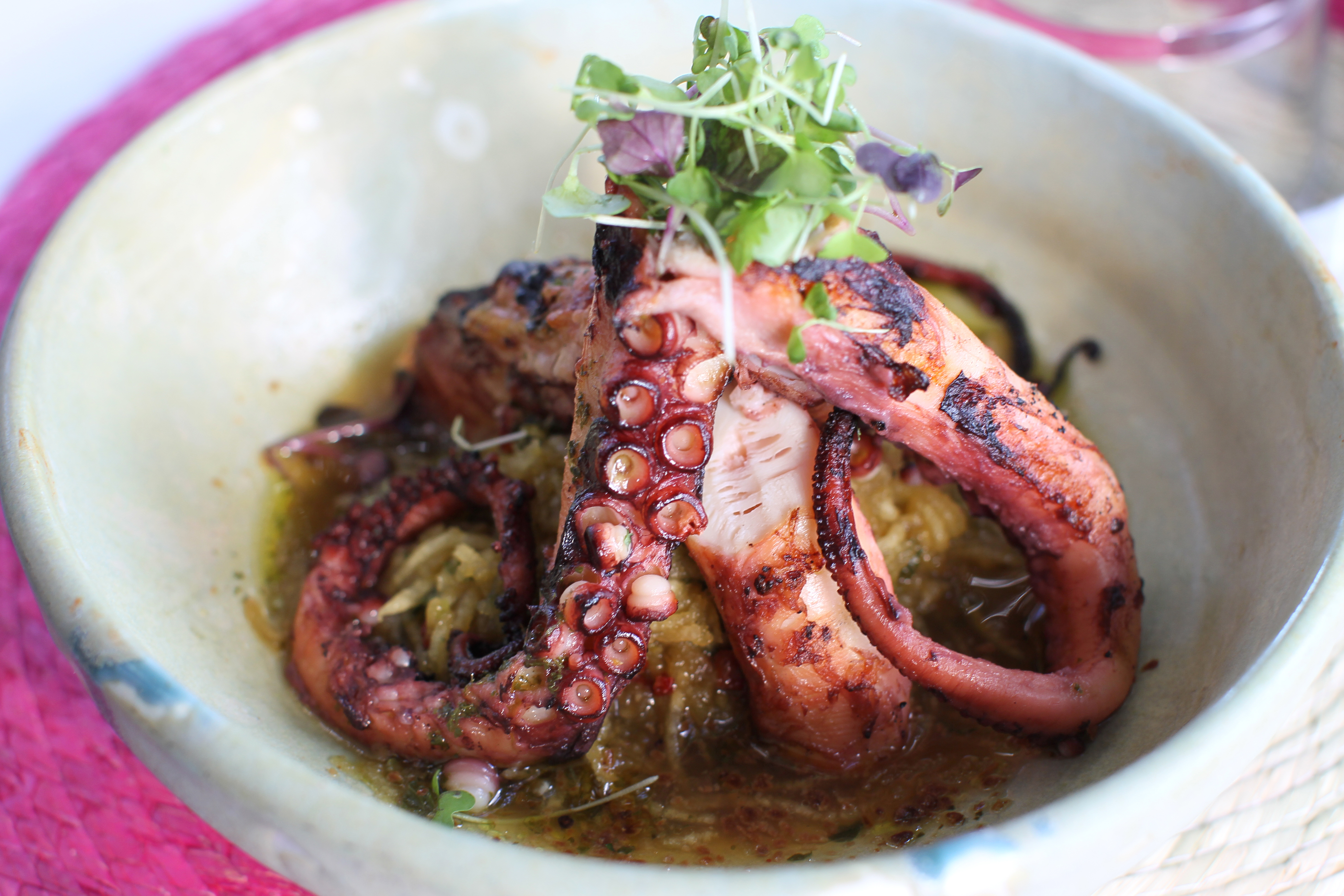 Charred octopus at Juniper