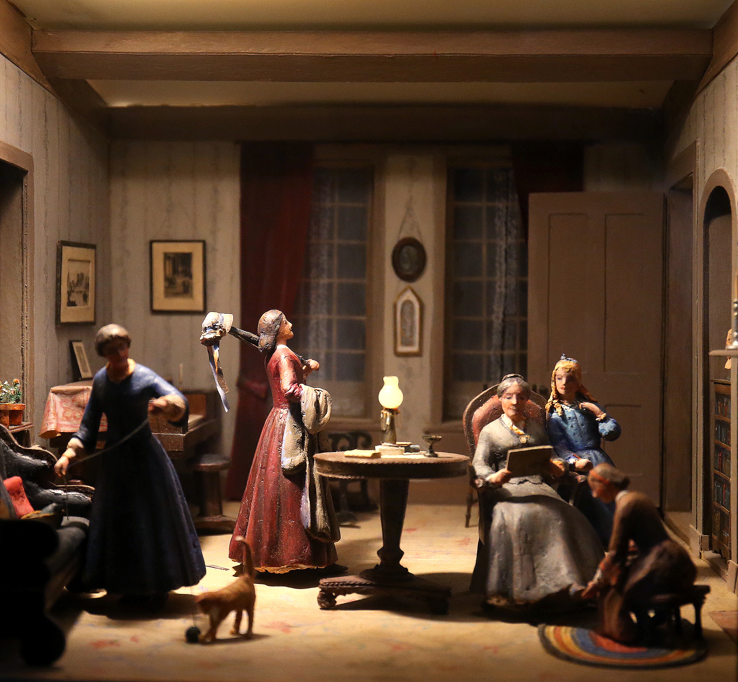 A diorama scene from "Little Women" was hand made by Louise Stimson of Concord and donated to Orchard House in 1968.