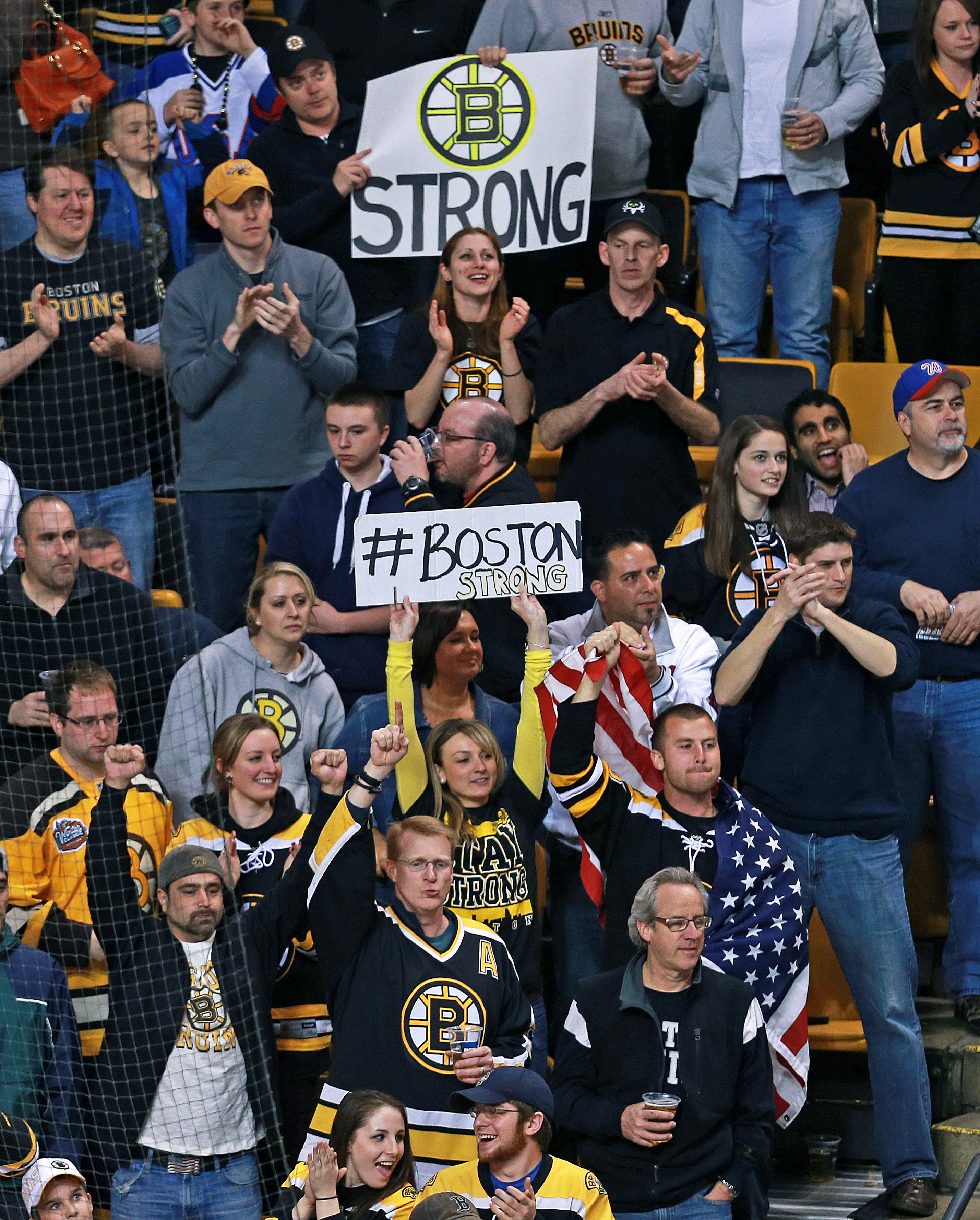Heightened security meant it took fans longer to enter TD Garden, but once they got to their seats, they overwhelmingly showed their true colors.