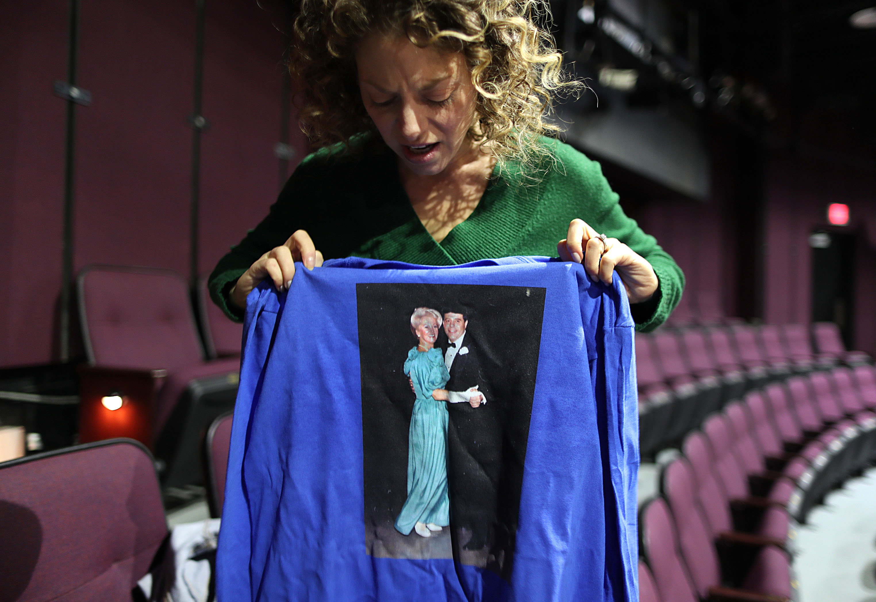 Gibel held a T-shirt given to her by Bentley. It depicts the Ciancis dancing at an inaugural ball in 1981.