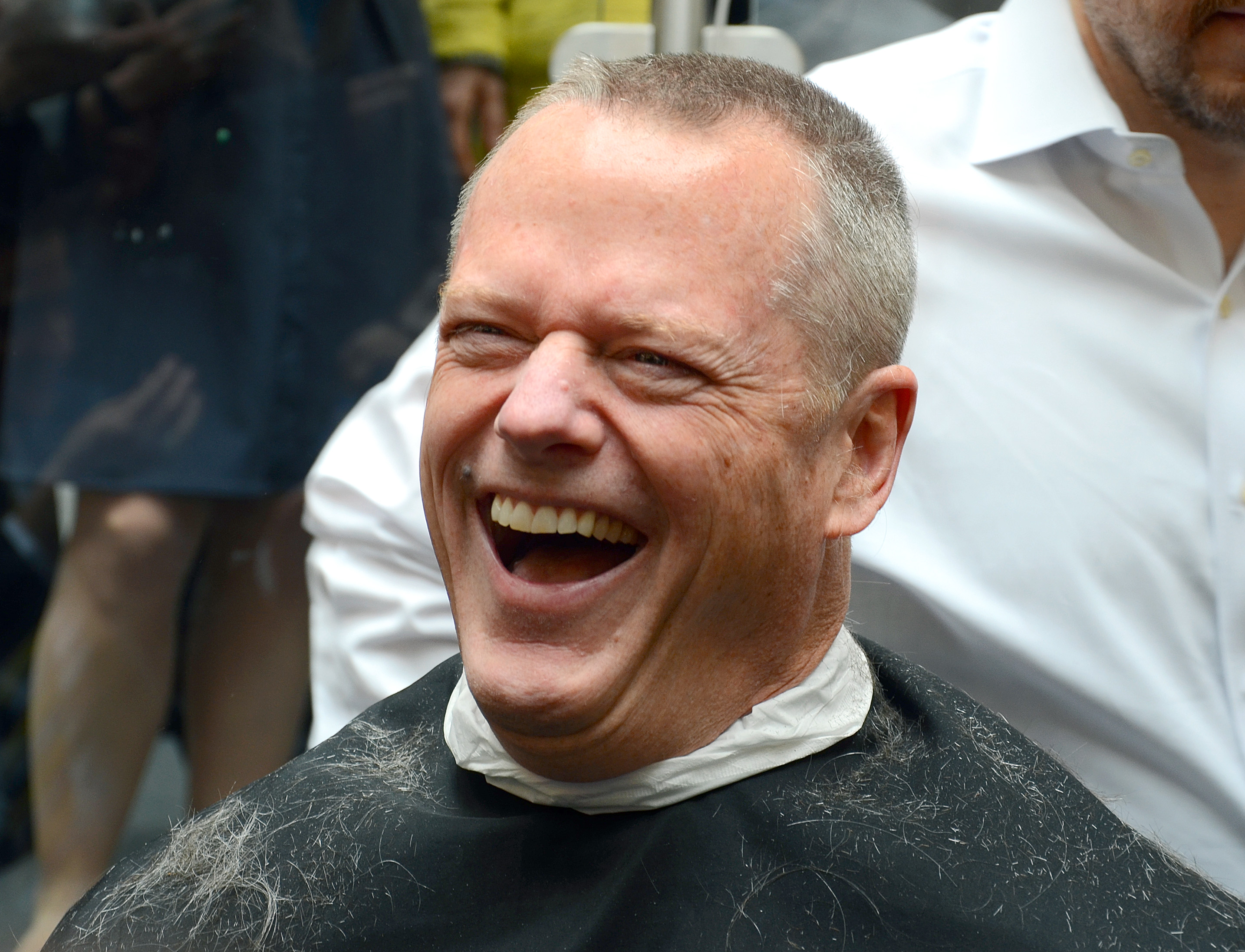 Baker was all smiles -- and lighter on top.