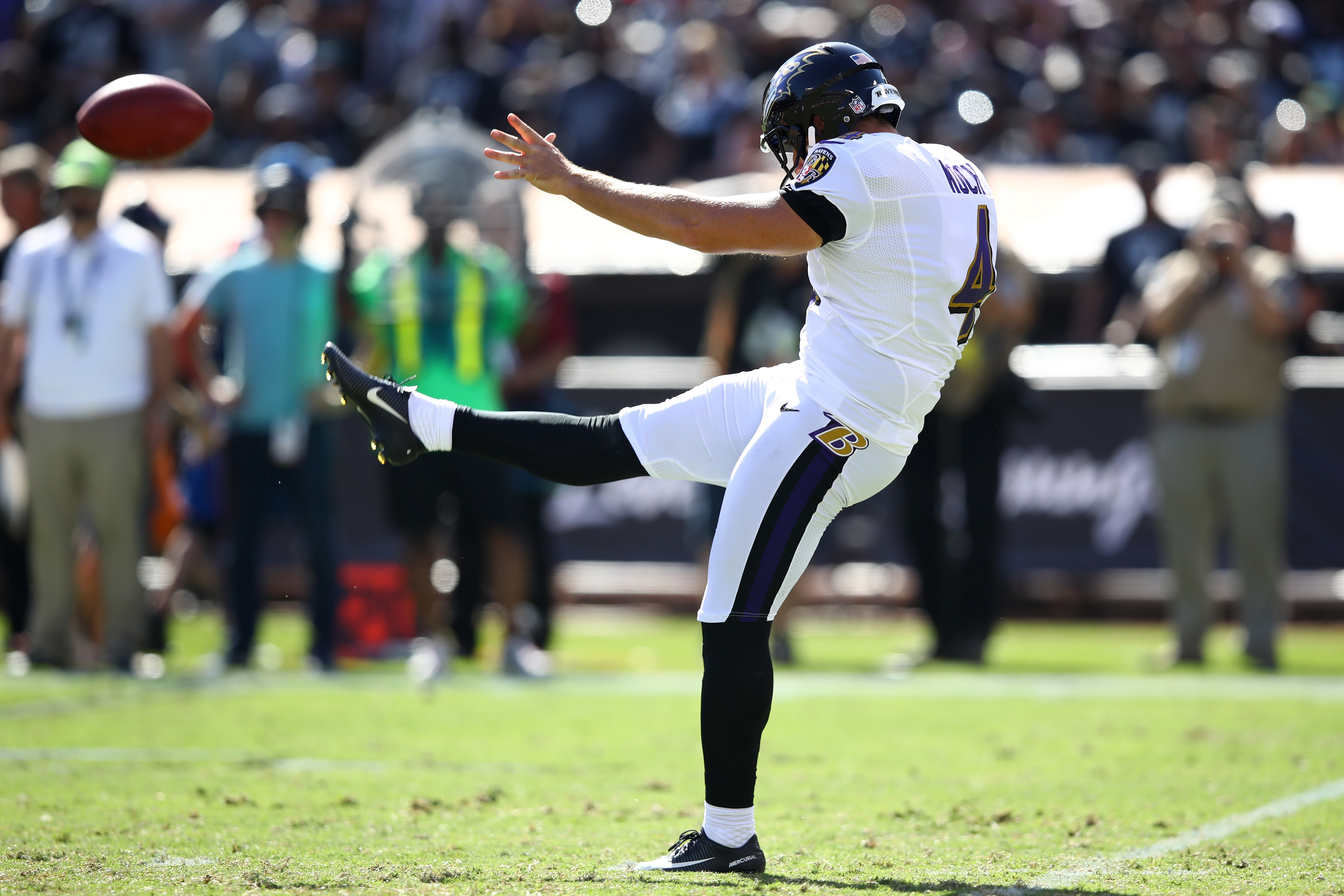 Koch has punted 74 times this season, averaging 45.4 yards per punt.