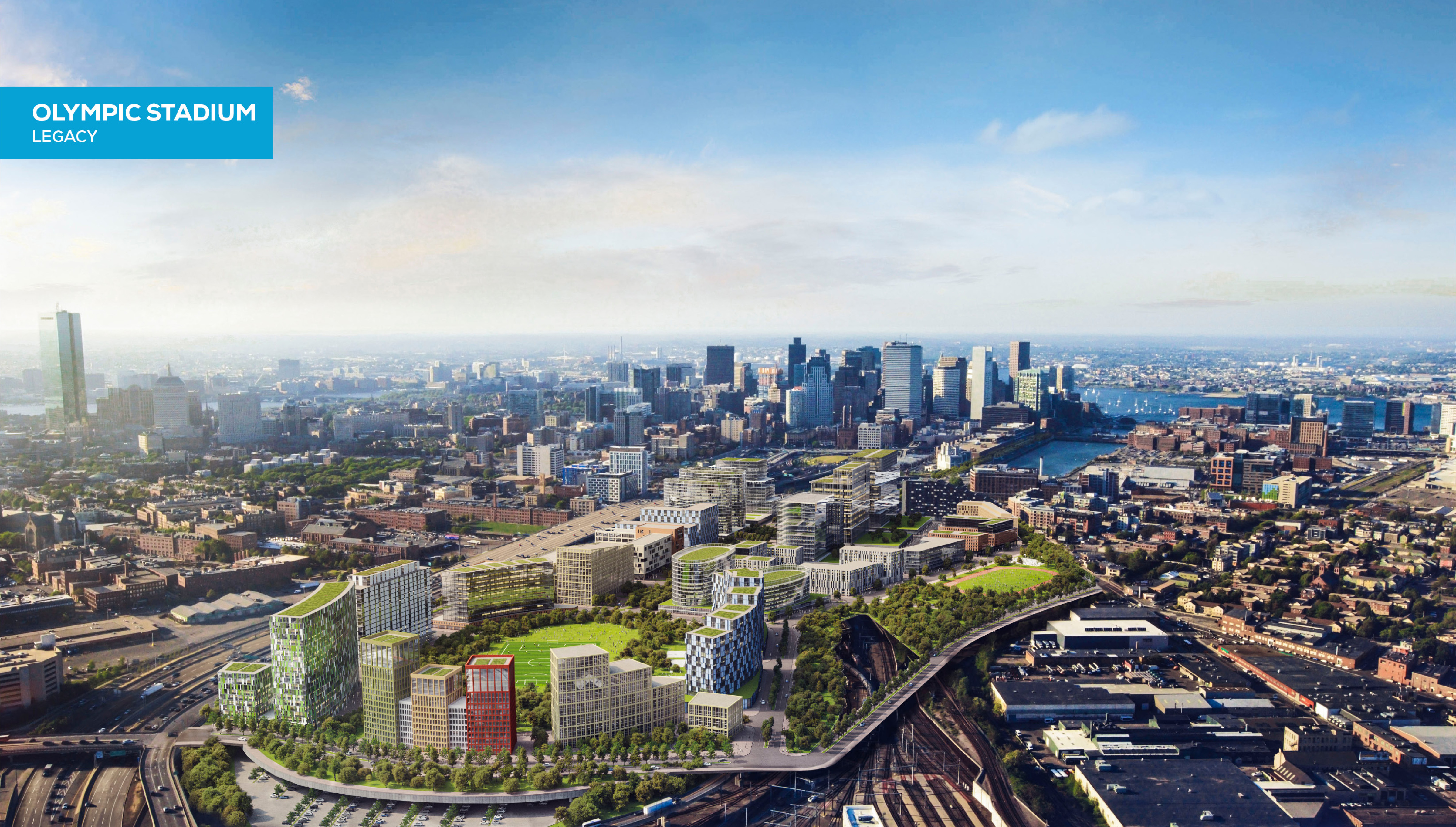 Boston 2024 developed renderings for what Widett Circle might look like after the Games. Now, city officials promise to seek public input about redeveloping the area.