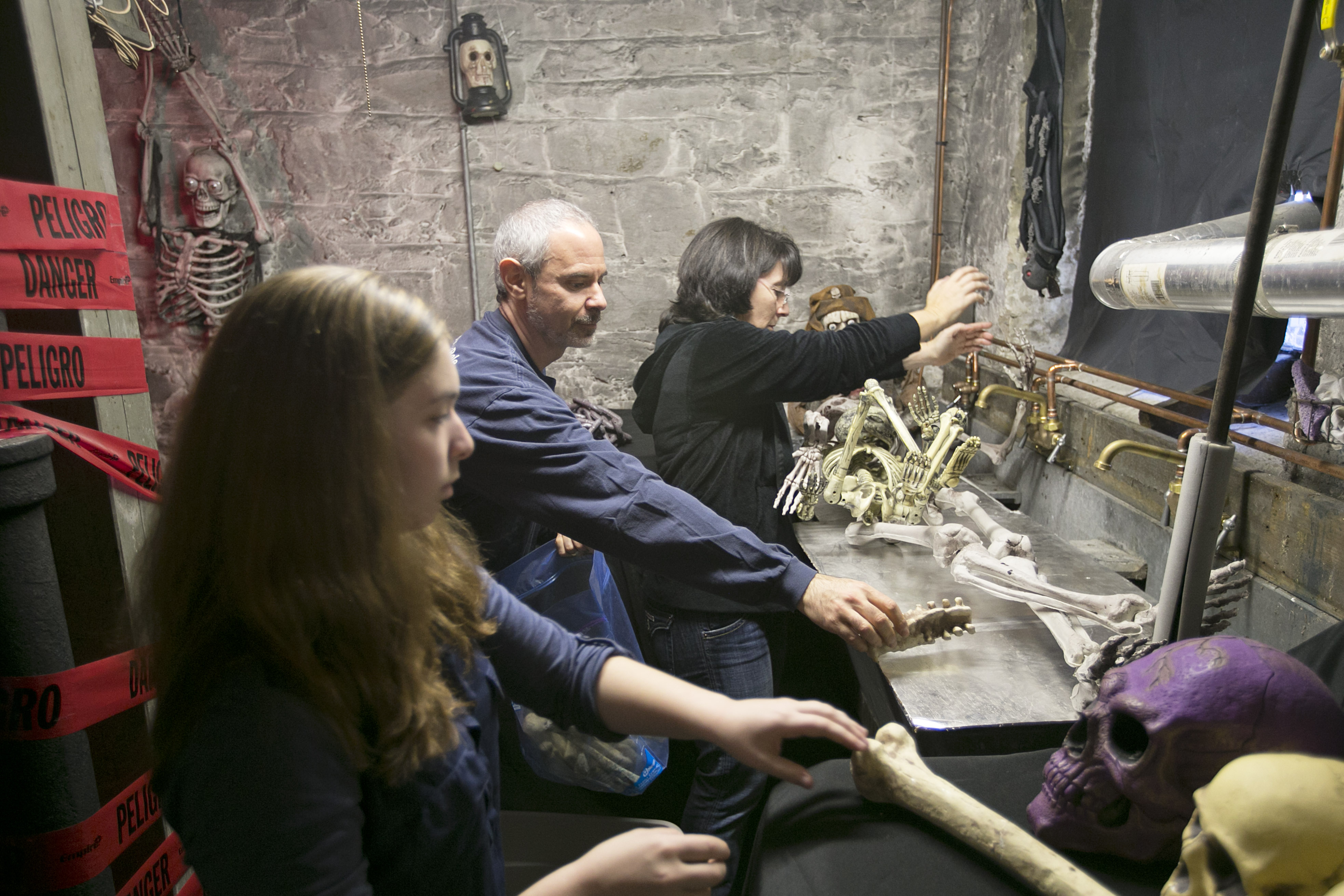 The Barretts prepared a room of the haunted house.