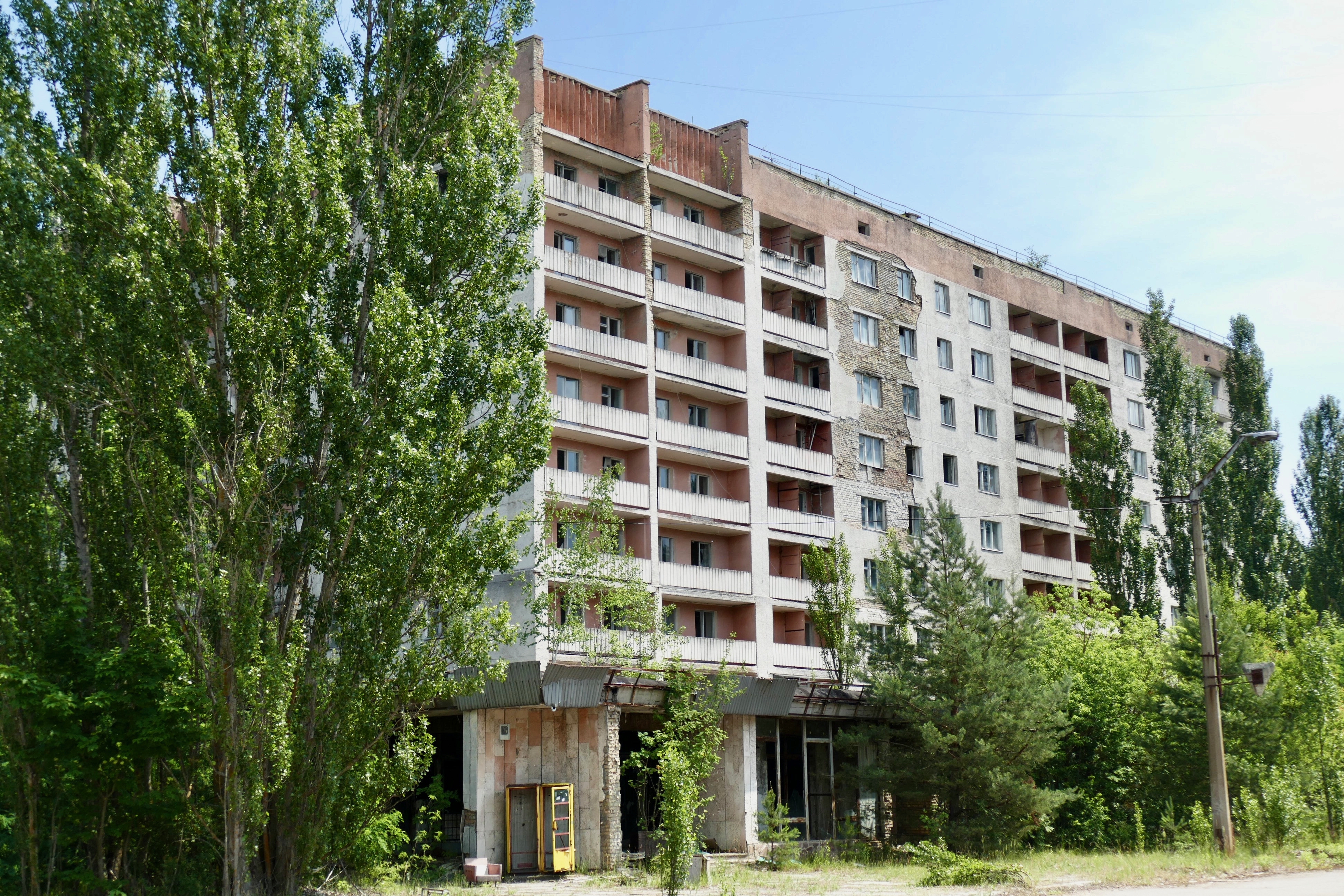 The building that served as housing in the city center for Pripyat’s leadership.