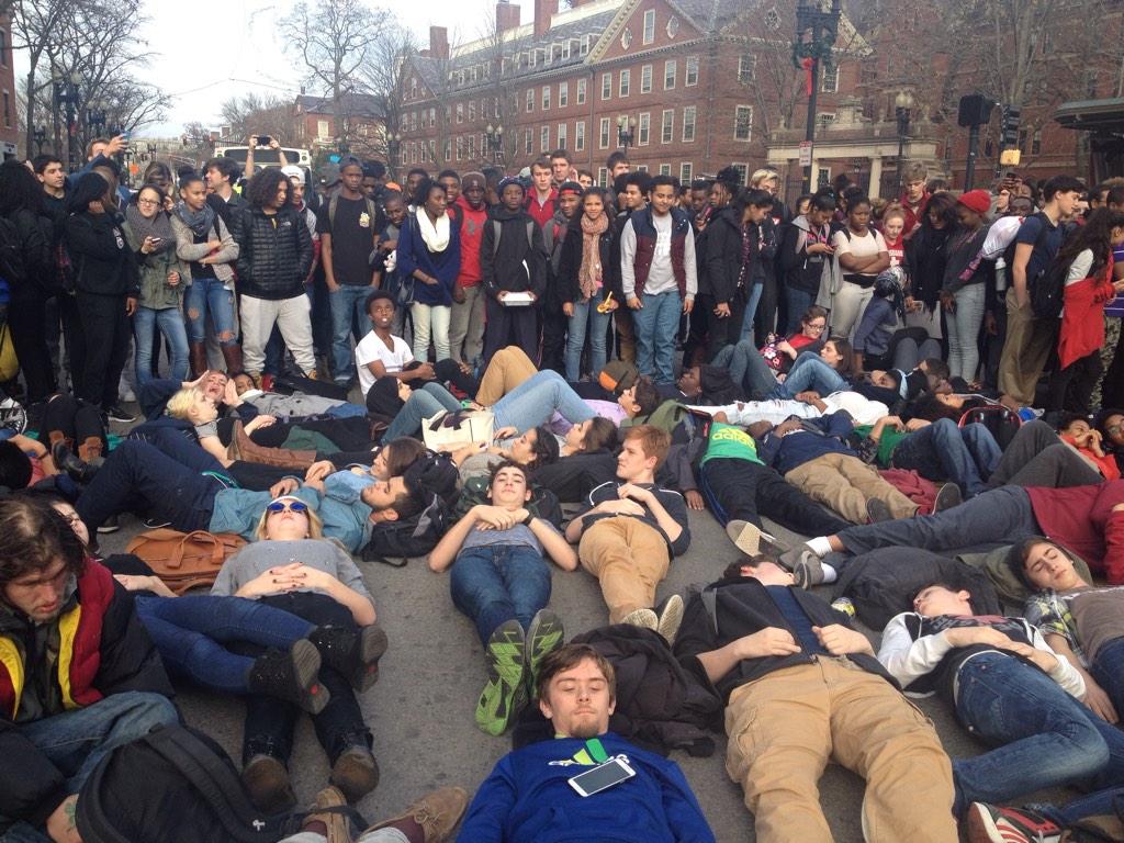 Dozens lay in the center of Massachusetts Avenue.