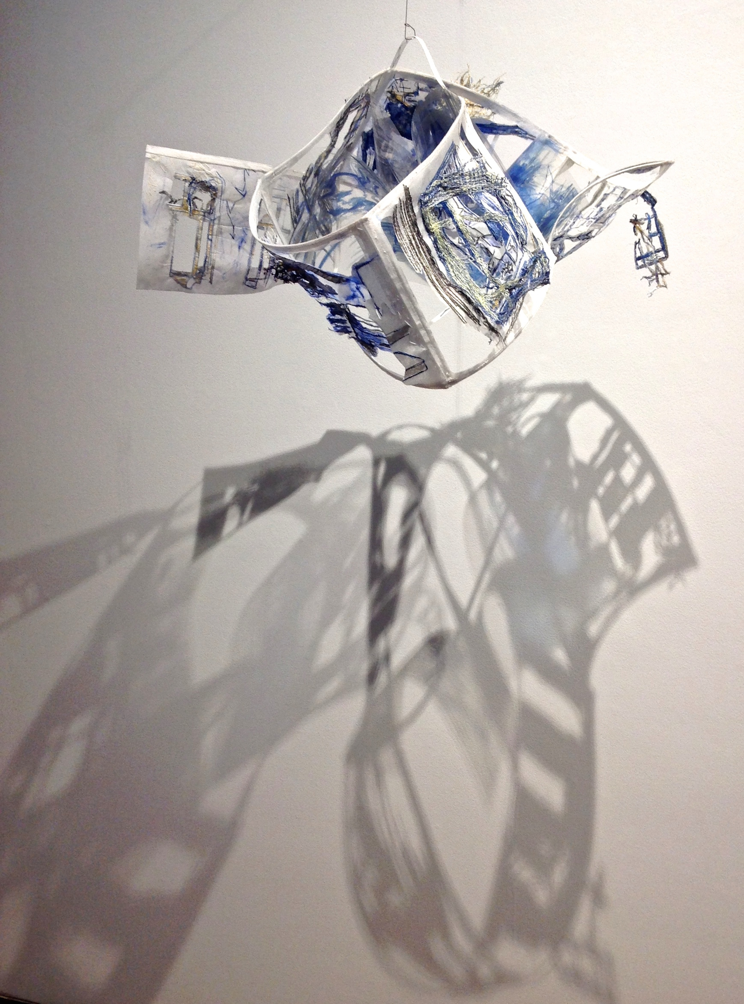 Julia Shepley’s “Tethering Home,” at Boston Sculptors Gallery.
