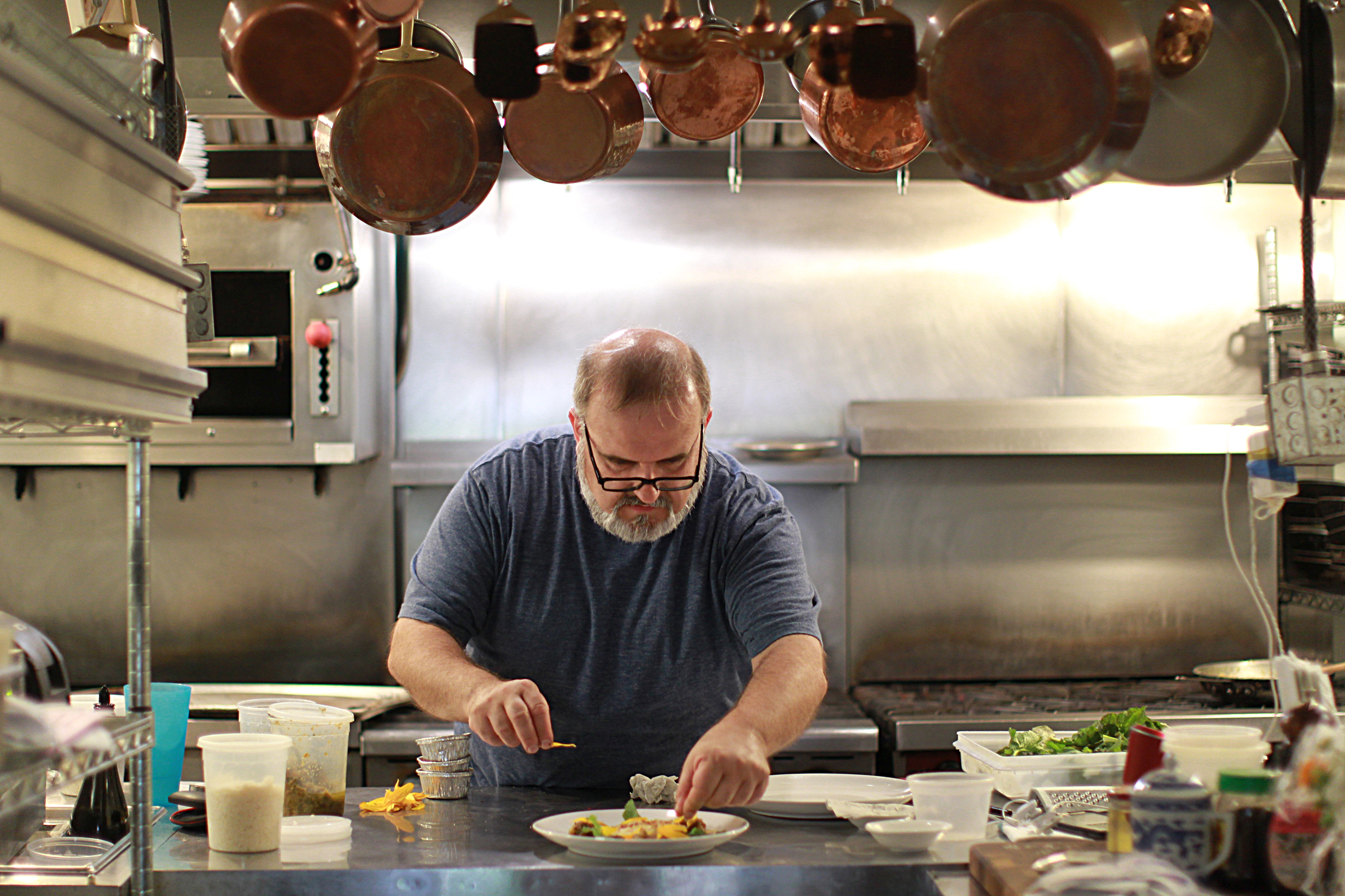 Erbaluce chef-owner Charles Draghi, dubbed the culinary “king of sunflowers.”
