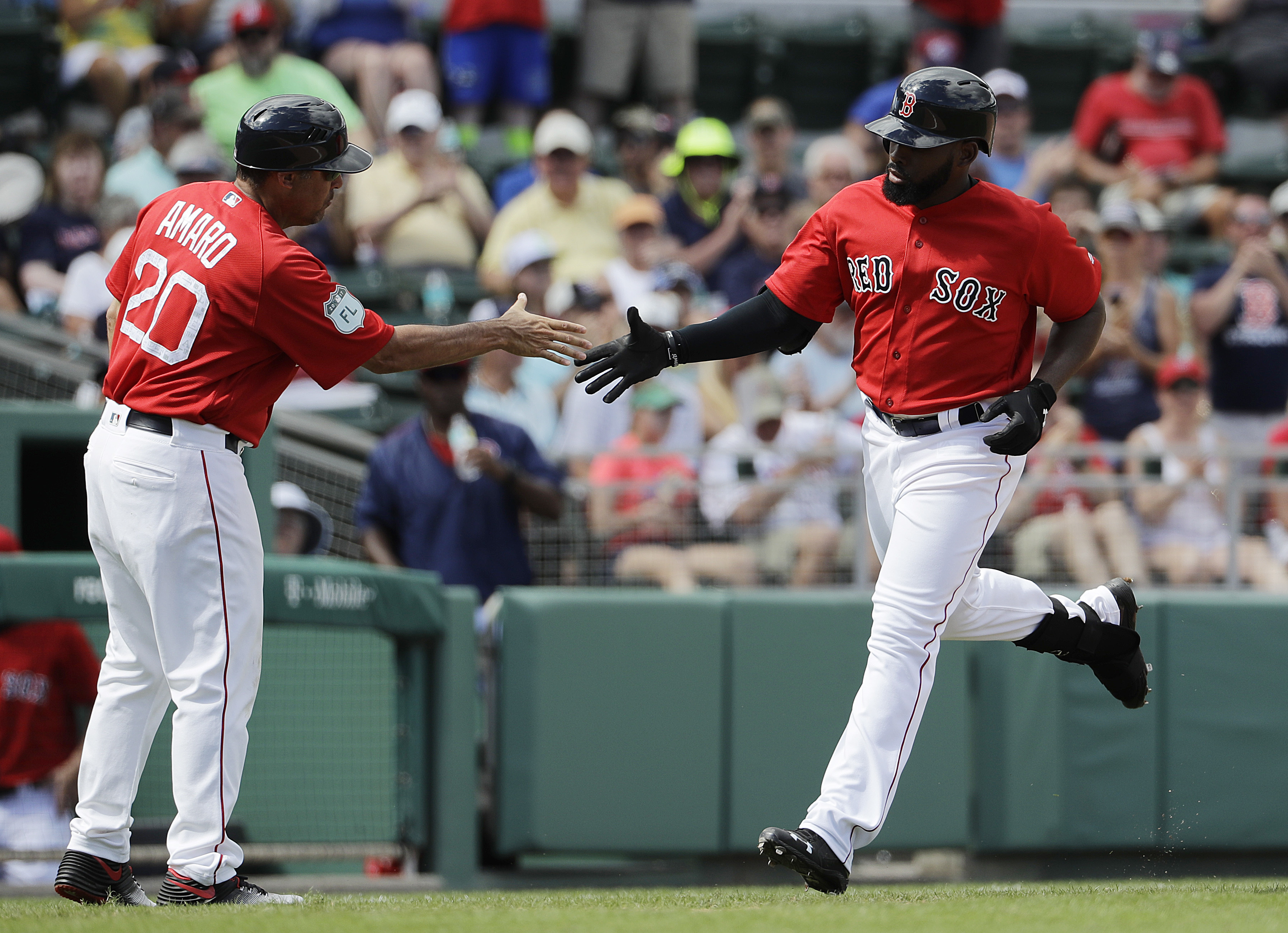 Ruben Amaro Jr. is entering his second season as the Red Sox’ first base coach.
