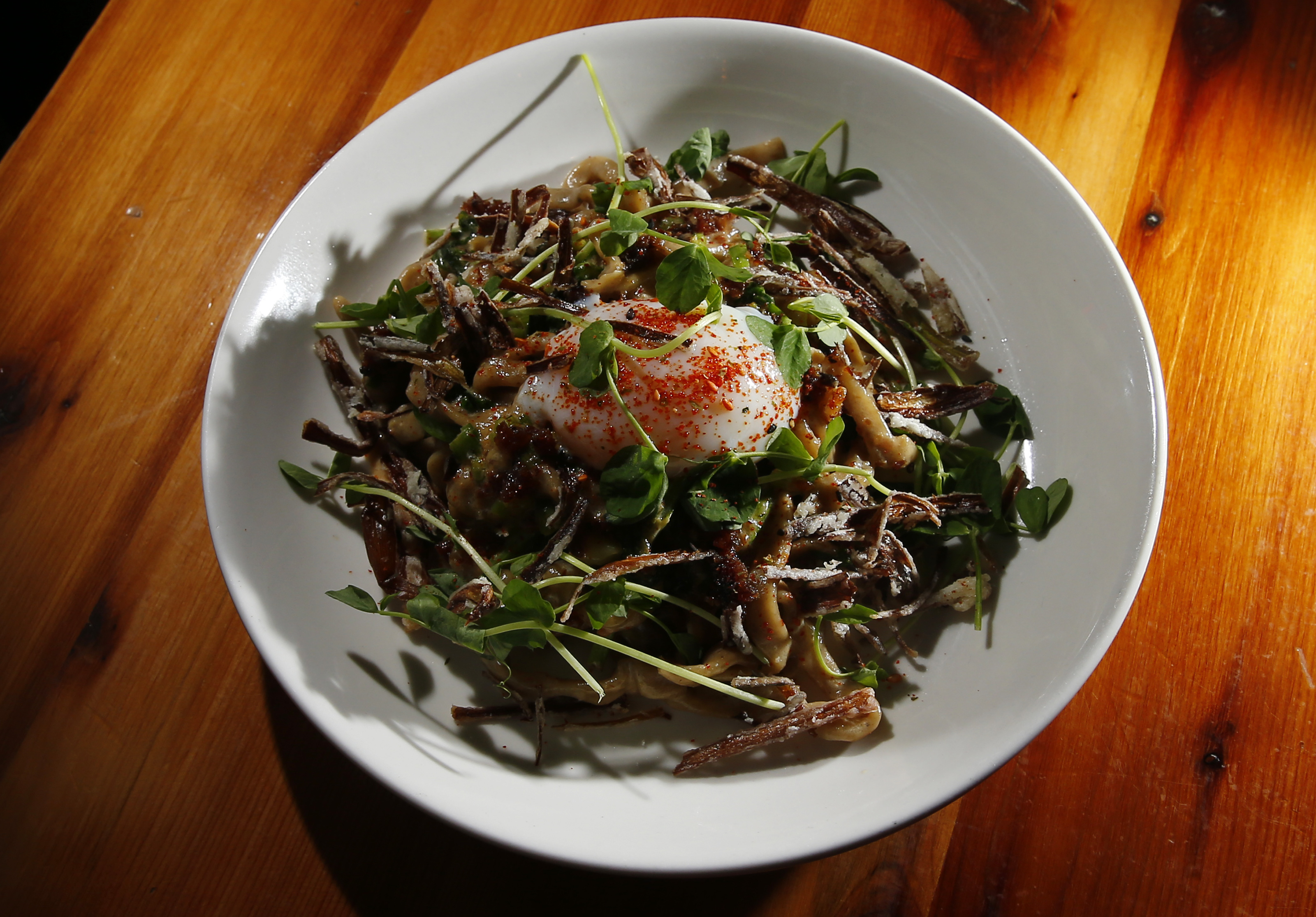 At Shojo, black pepper carbonara.