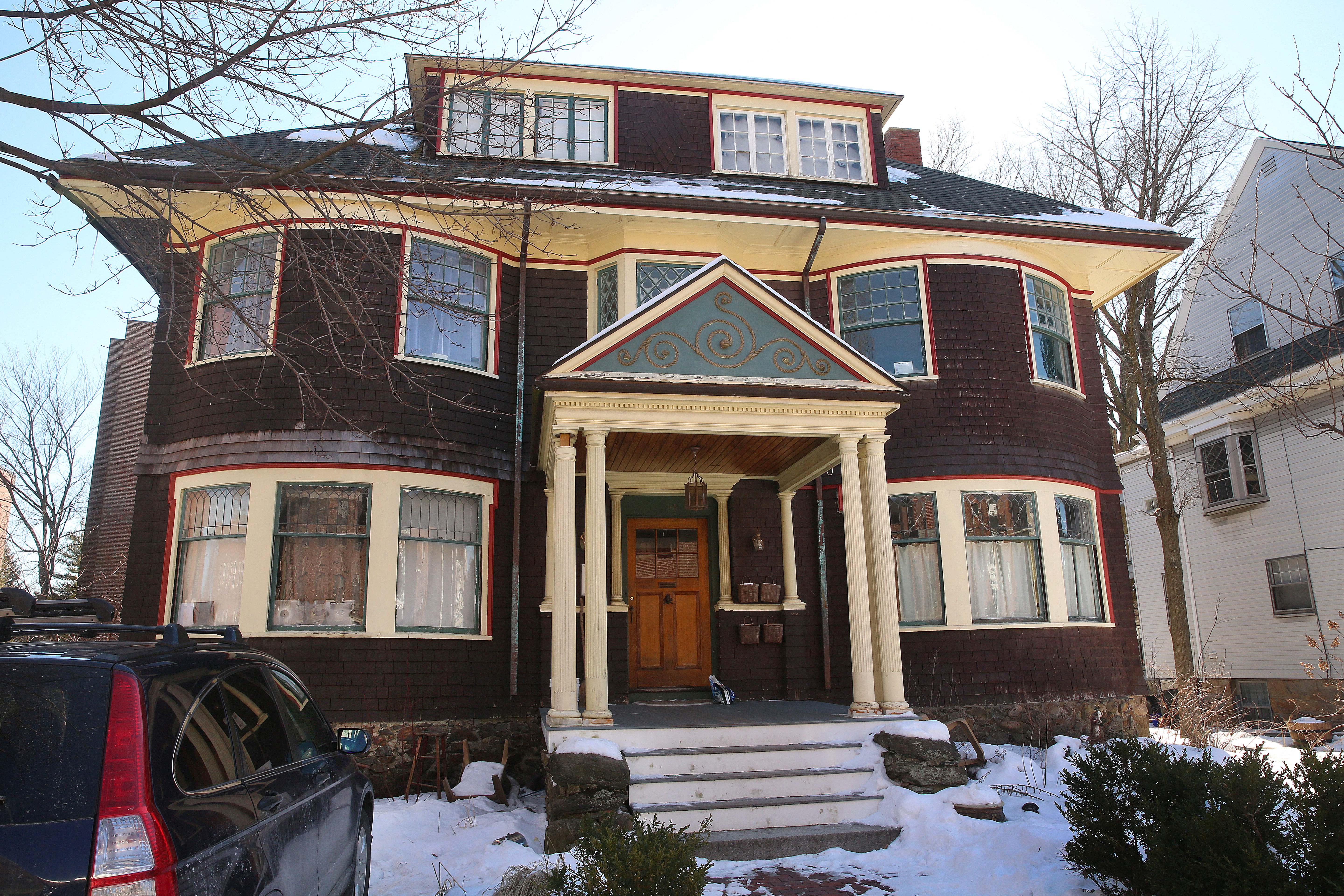 This house at 38 Englewood Ave. in Brighton was owned by John Wenk, who says Burke swindled him in a real estate deal. Burke said the house was in ruins when he bought it.