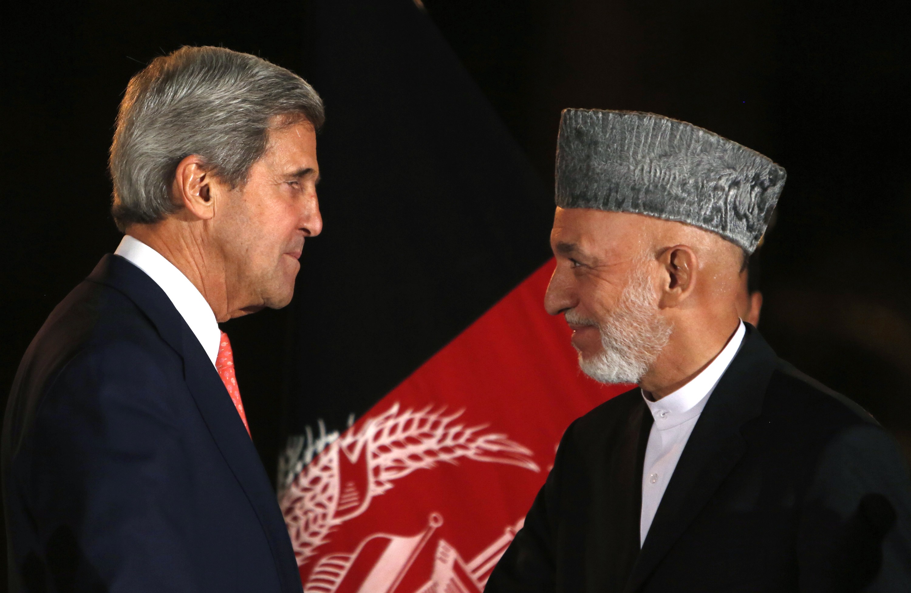 John Kerry met with Afghanistan’s president, Hamid Karzai in October.