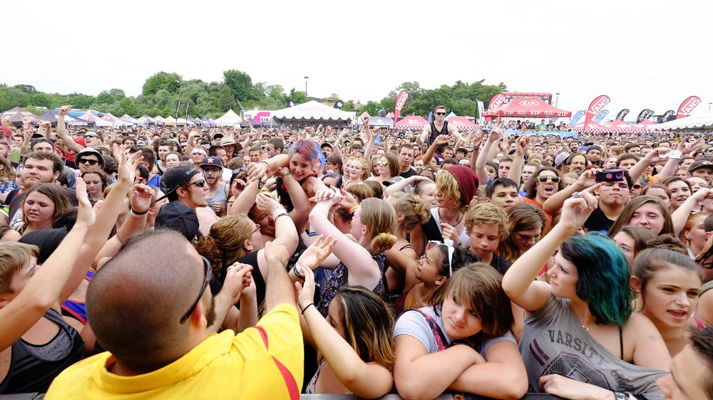 Fans of Yellow Card cheered and crowd surfed during the 20th edition of the Van’s Warped Tour at the Xfinity Center.