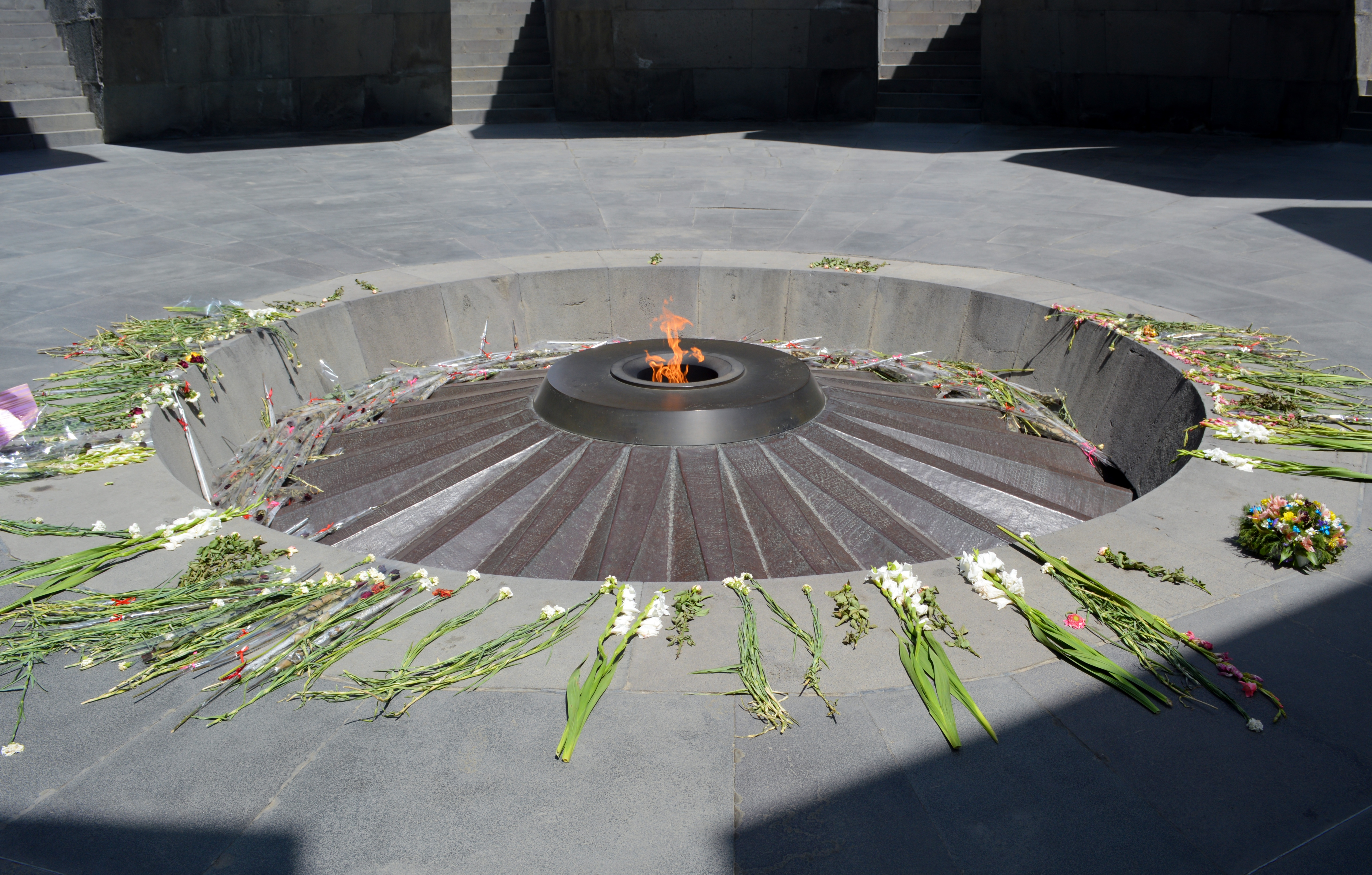 The eternal flame at the Armenian Genocide Memorial.