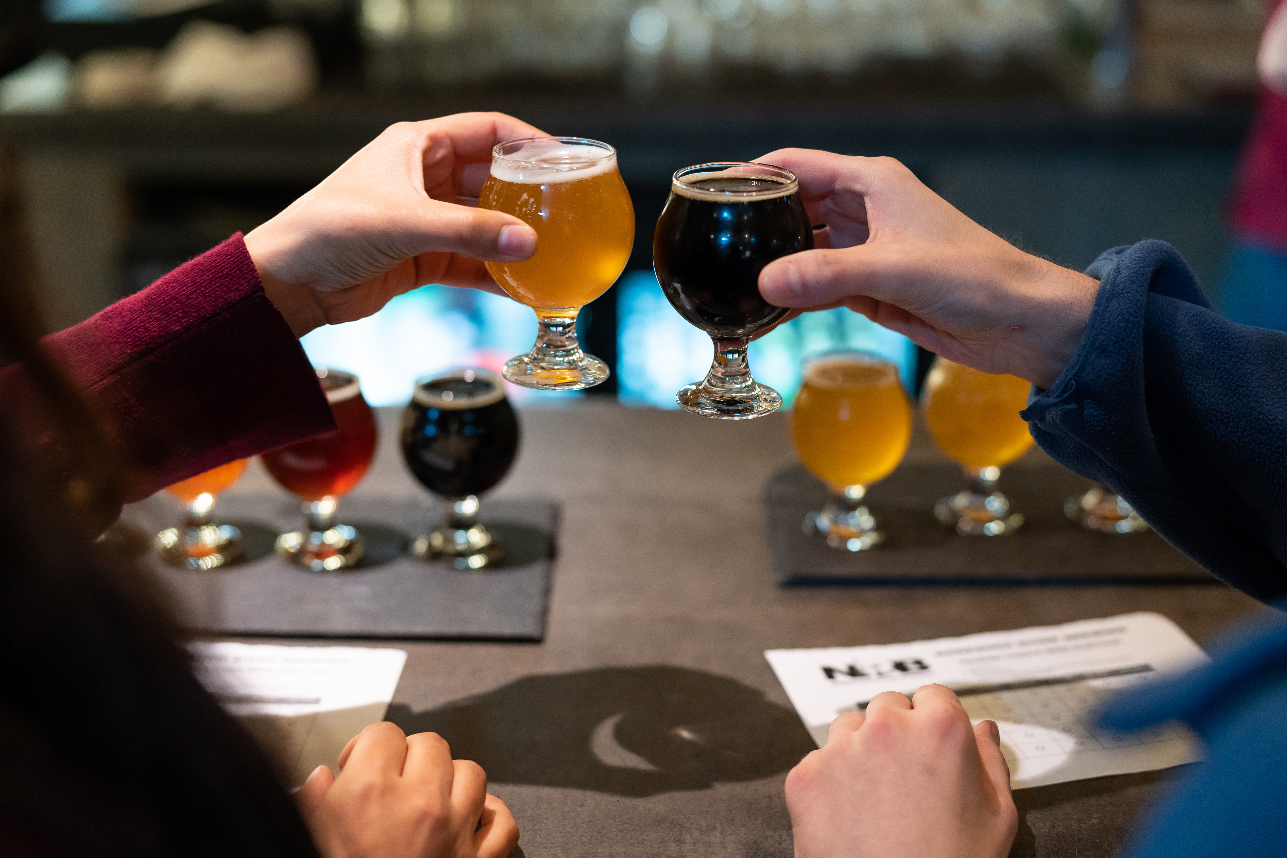 Some of the “candidates” at the beer election at Nonesuch River Brewing.