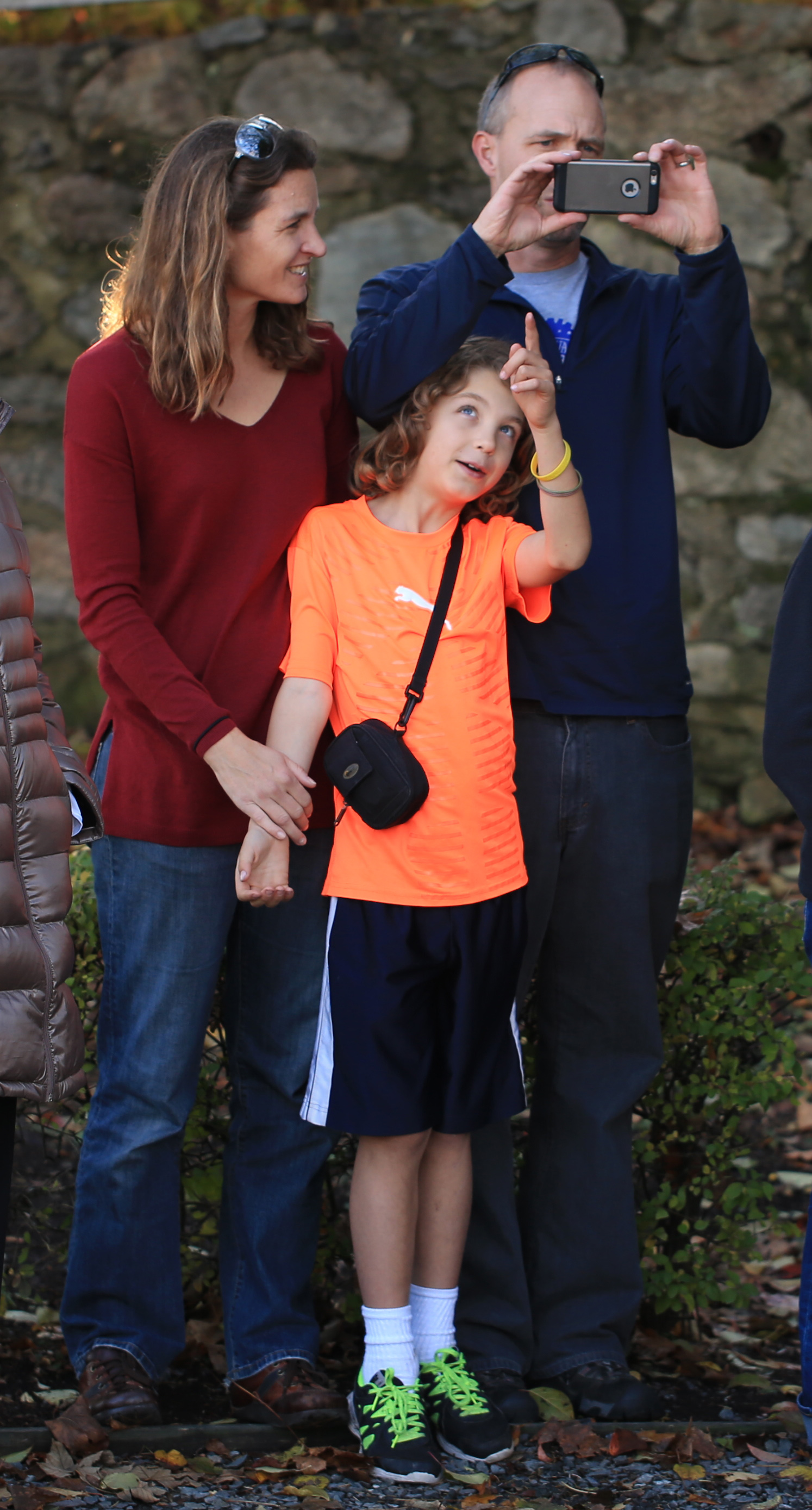 Maureen and Chris Welcker, with son James, during a visit to Plymouth.