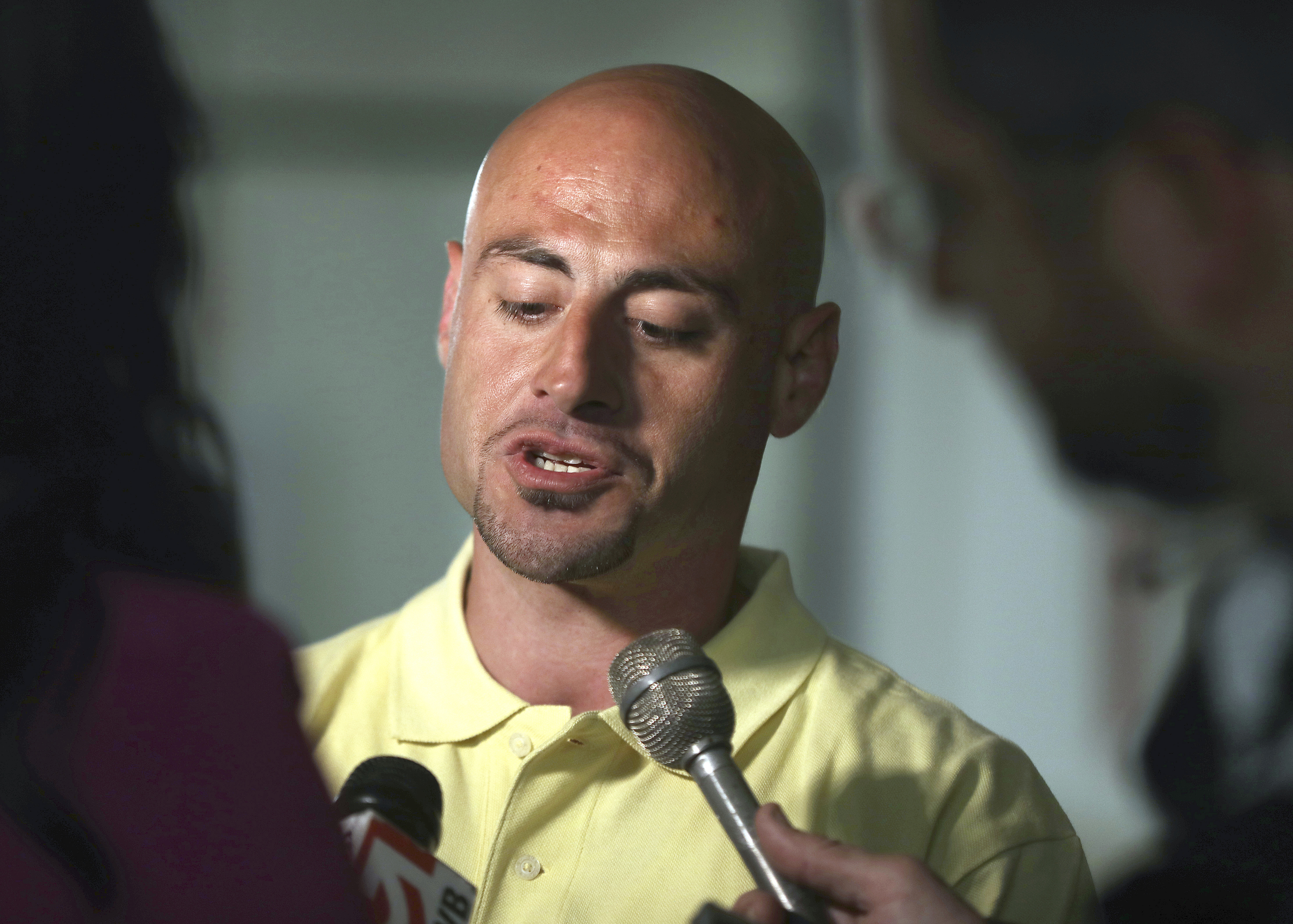 Joseph Amoroso spoke to the media outside the courtroom on Monday.