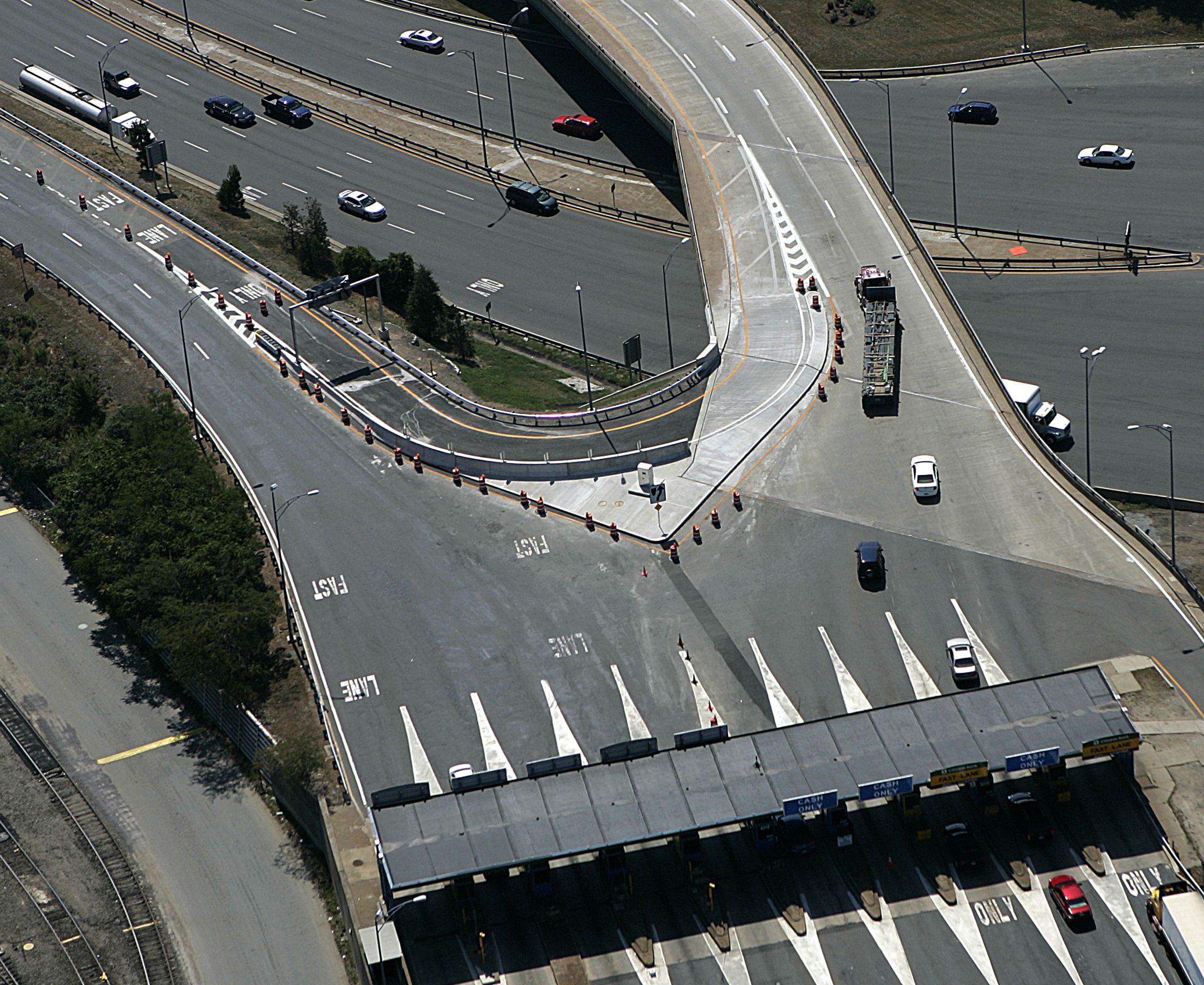 The state plans to demolish the u-turn at the Allston toll booths on the Massachusetts Turnpike.