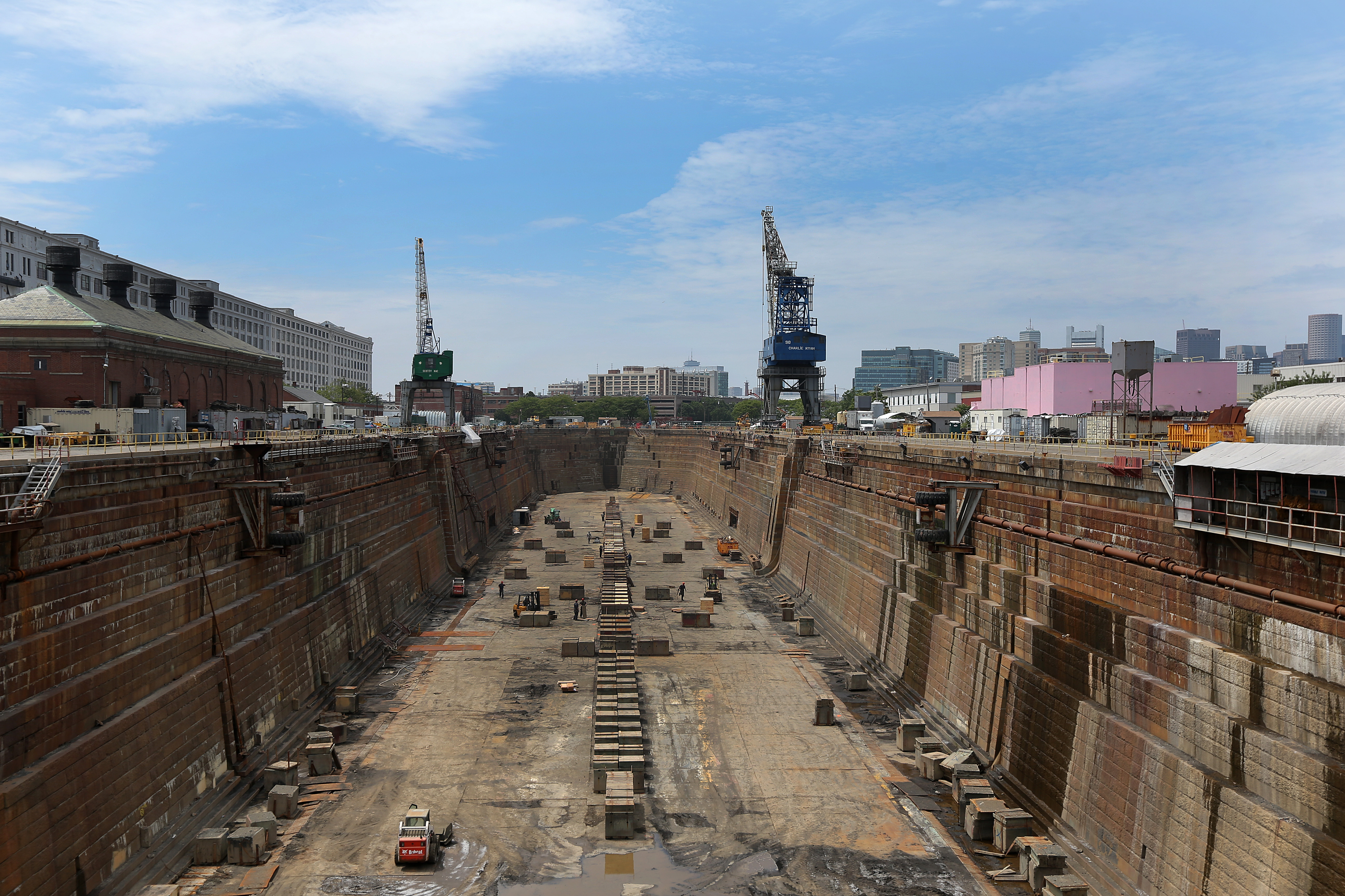 The drydock at Boston Ship Repair represents one of the more traditional occupants of the Boston Marine Industrial Park.
