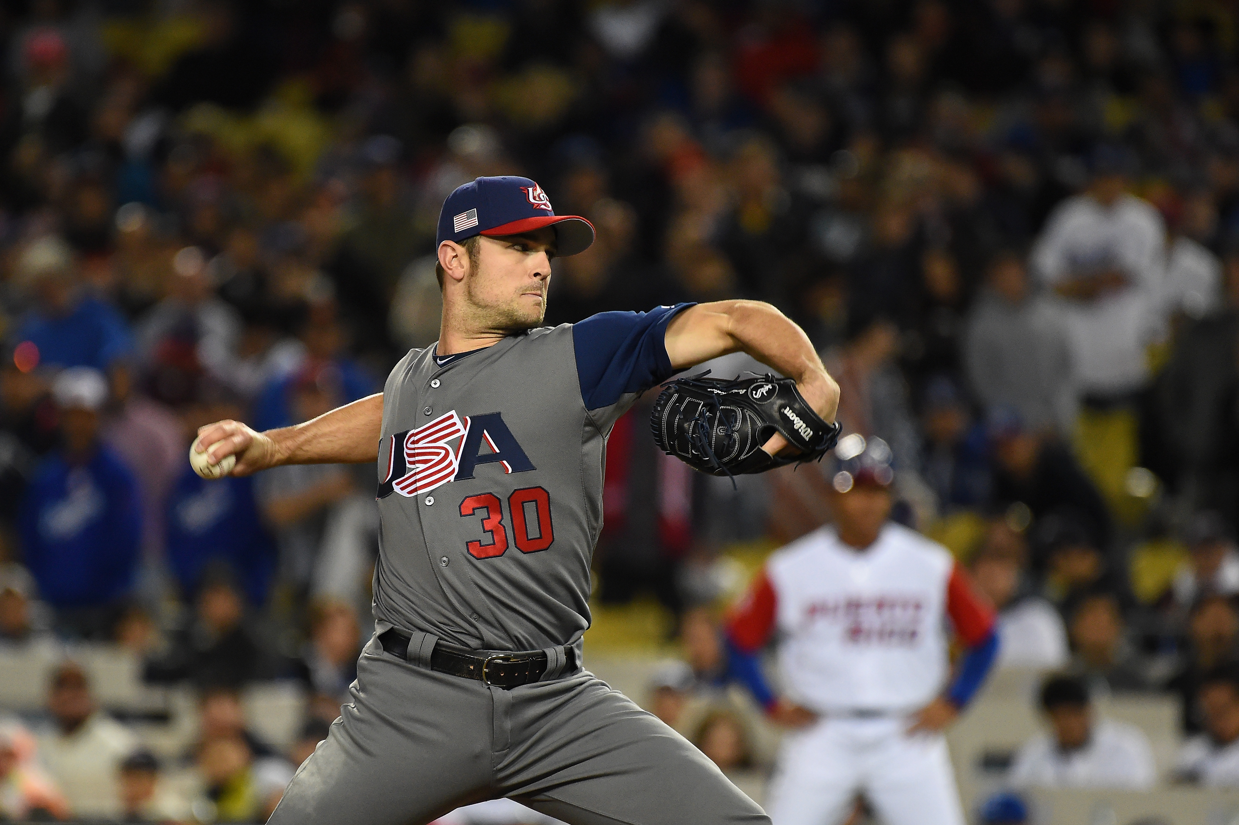 David Robertson of the White Sox closed out the United States’ WBC championship win against Puerto Rico.