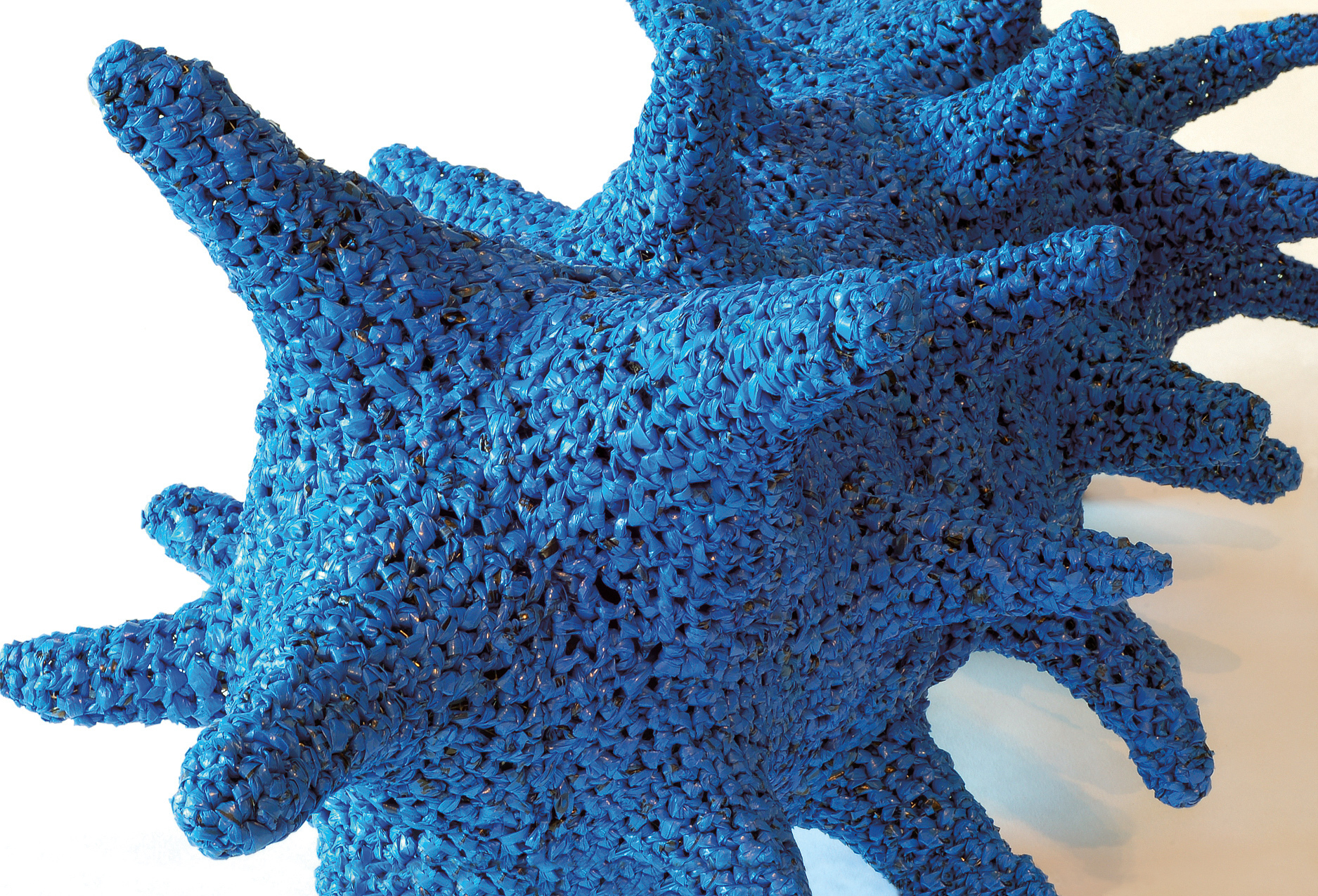 “Inplastibrate,’’ plastic bags, by Michelle Lougee.